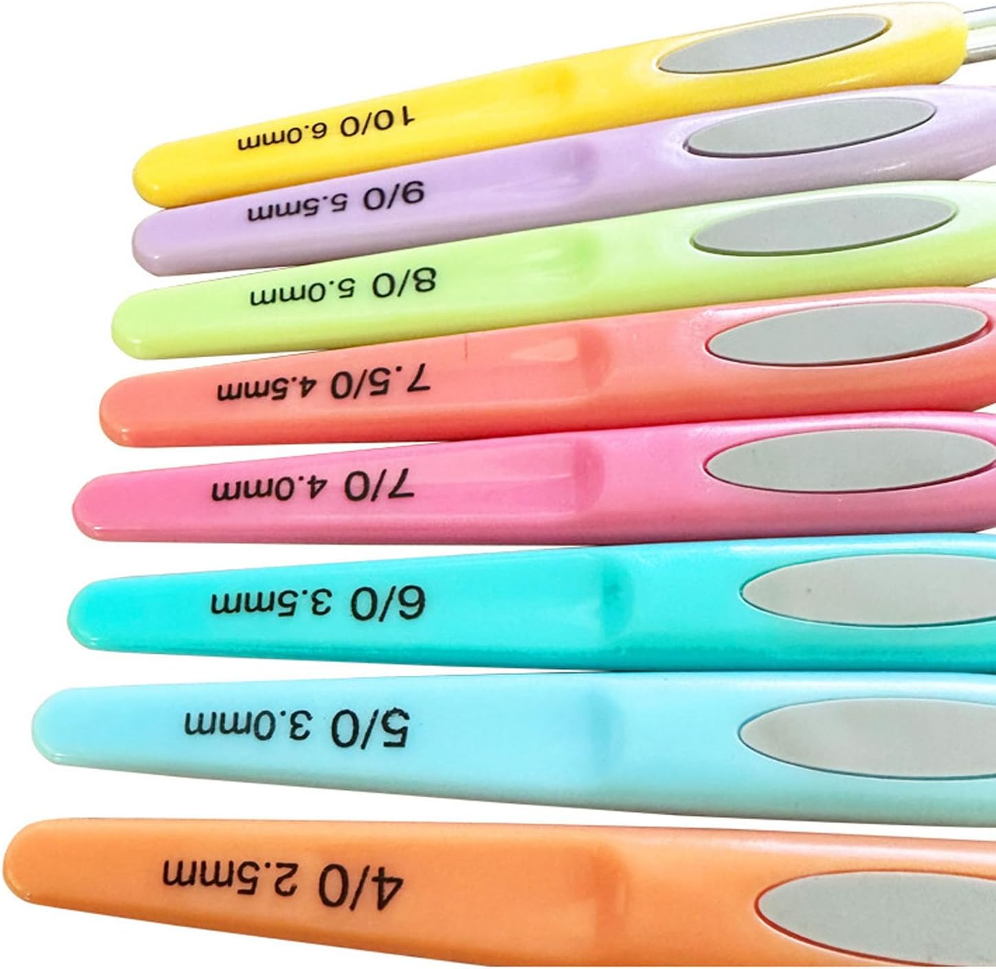 ZXUY Crochet Hooks Ergonomic Soft Touch Handles Aluminum Crochet Hook Set for Crocheting Lace/Doilies/Socks/Shawl/Gloves/Scarf/Sweaters/Bags (Colorful 8Pcs) - Colorful 12Pcs image number 2