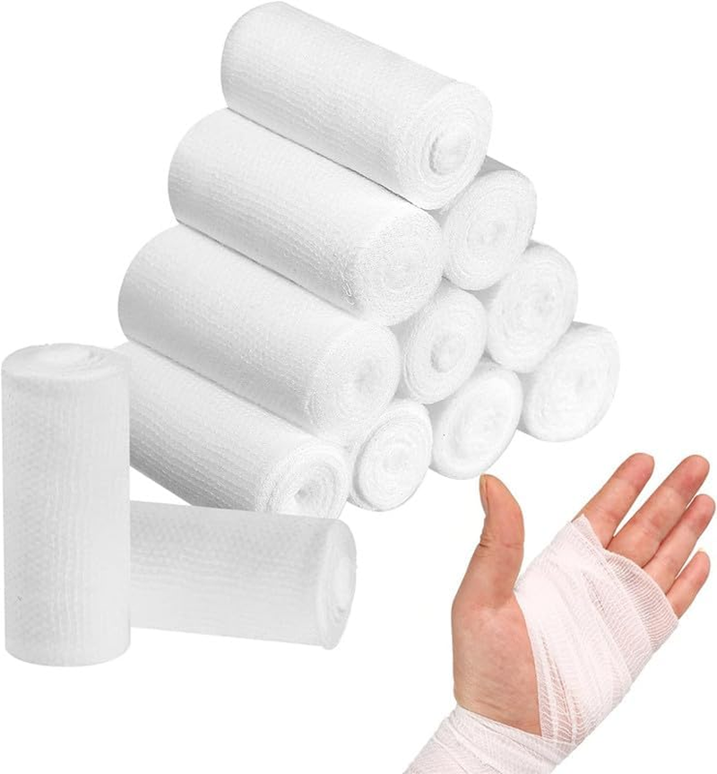 Elastic and Stretch Gauze Bandage Rolls, 16Pcs Conforming Stretch Bandage Soft Gauze Roll, Conforming Stretch Bandage Soft Gauze Roll, 5Cmx4.5M image number 3