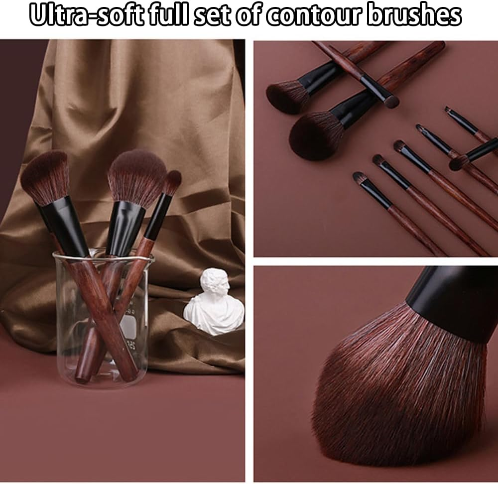Shukitechi Professional Makeup Brush Kit &ndash; Soft Bristles for Eyeshadow, Contouring & Blending, Full Cosmetic Brush Set for Beauty Enthusiasts image number 5