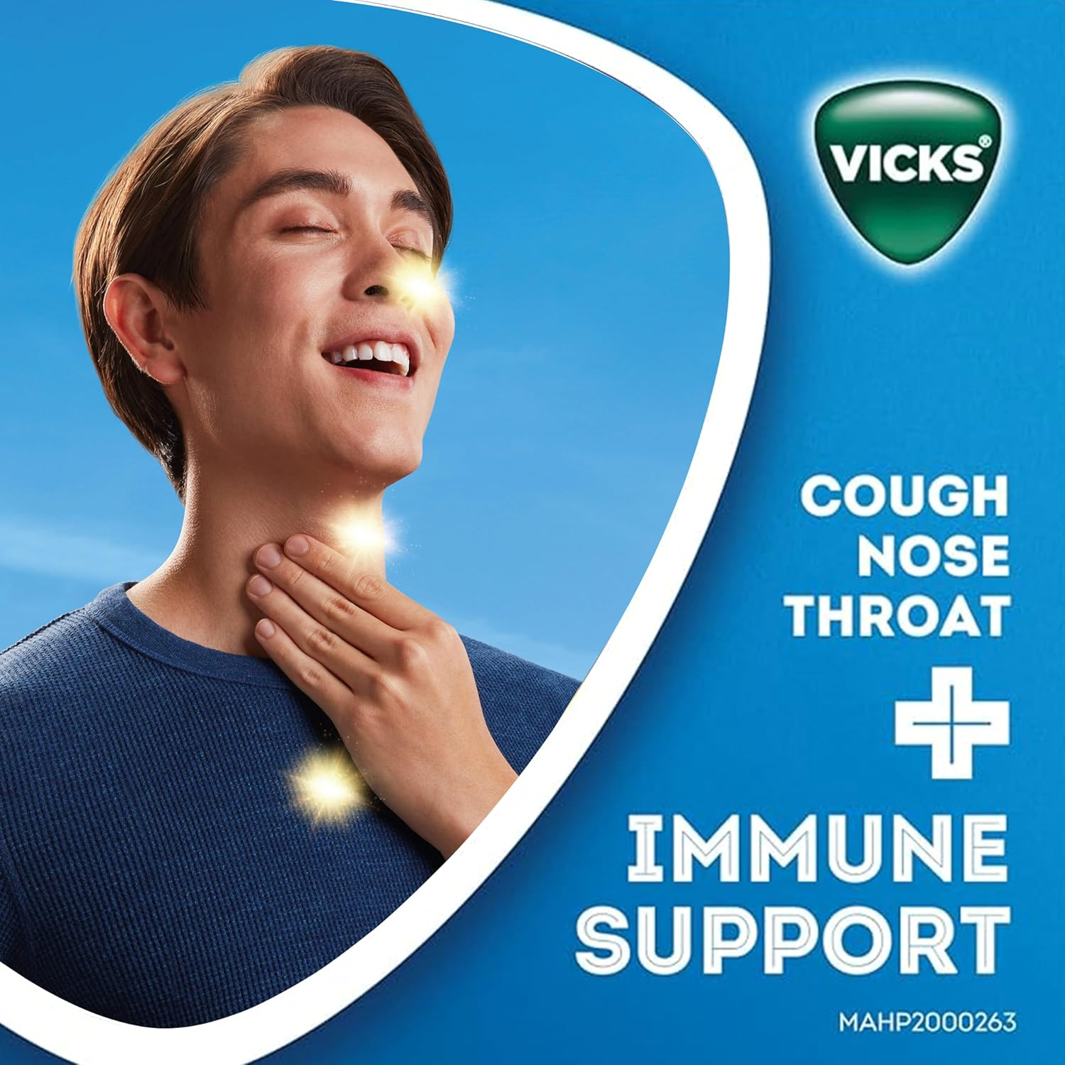 Vicks Vapodrops + Immune Support Blackcurrant Menthol Lozenges (16-Pieces) image number 3