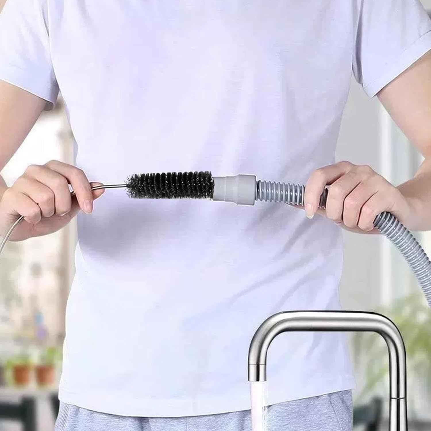 7Ft Flexible CPAP Cleaning Brush with Stainless Steel Bristles - Fits 22Mm Tubing, Easy-To-Use Design image number 4