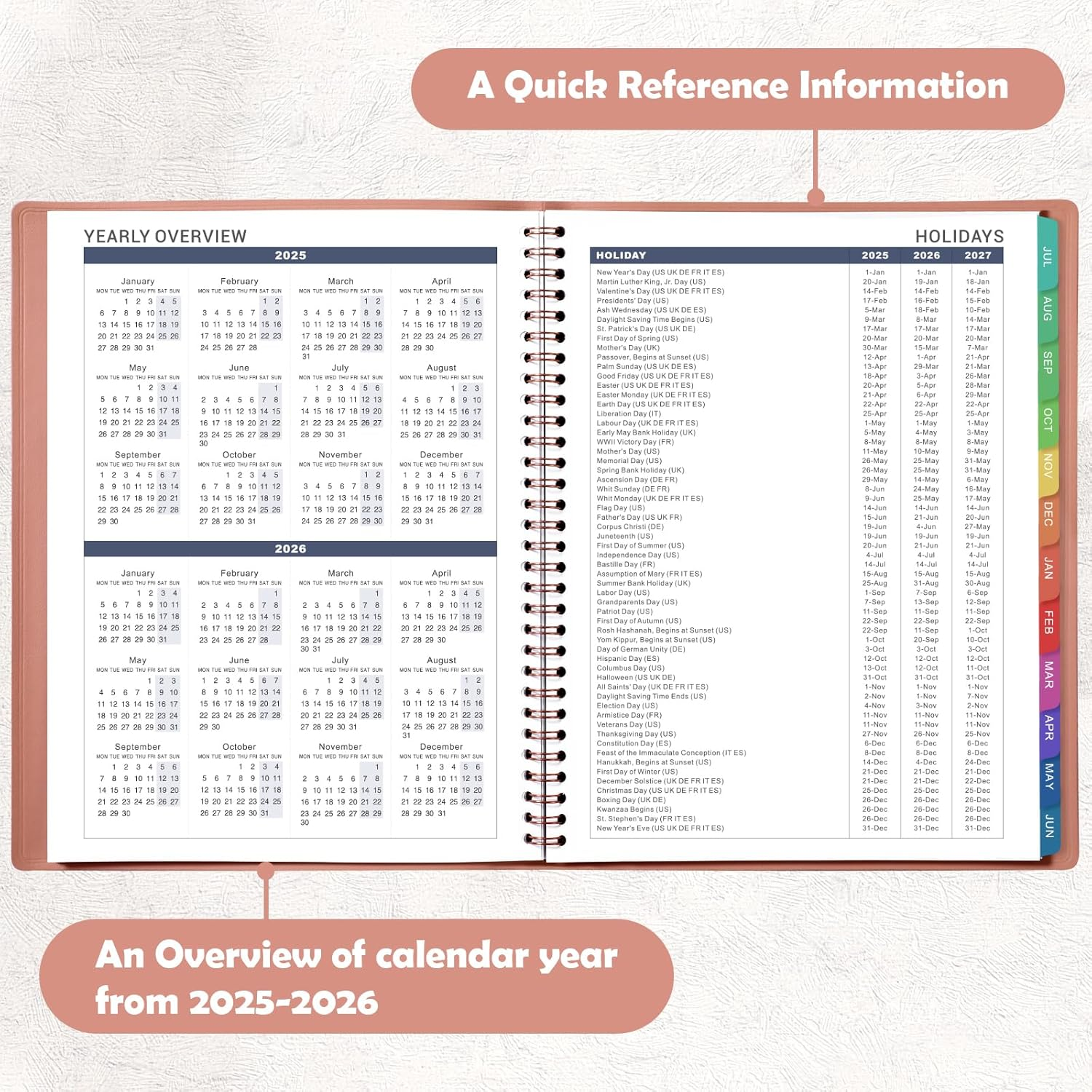 Artfan 2025-2026 Weekly Appointment Book/Planner, 9" X 11", 8" X 10", Daily/Hourly Planner image number 1