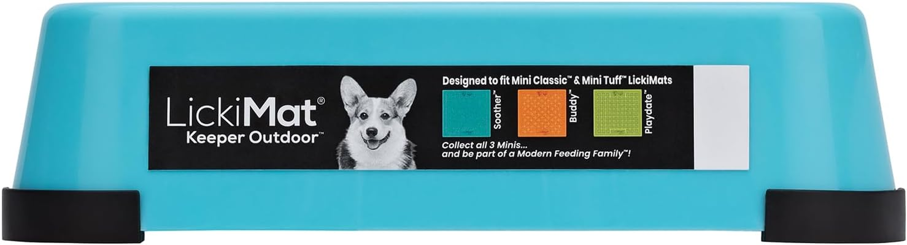 Lickimat Mini Keeper - Elevate Lickimat Experience, Extend to Full Feeder for Small Dogs - Innovative Design for Enriched Mealtime Fun - Turquoise image number 2