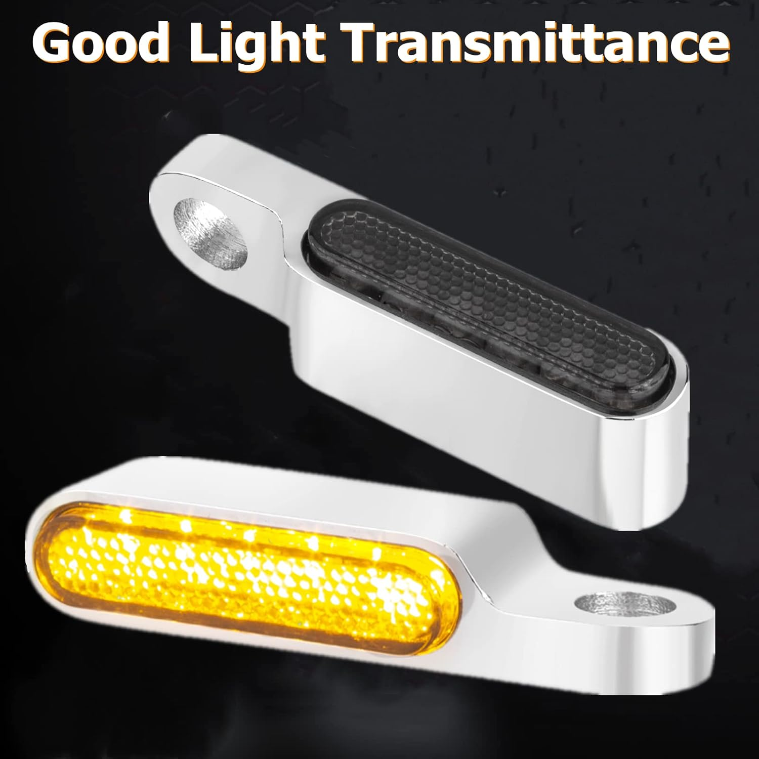 CICMOD Motorcycle LED Turn Signals 2PCS Mini Handlebar Brake Clutch Marker Lights Chrome for Harley image number 6