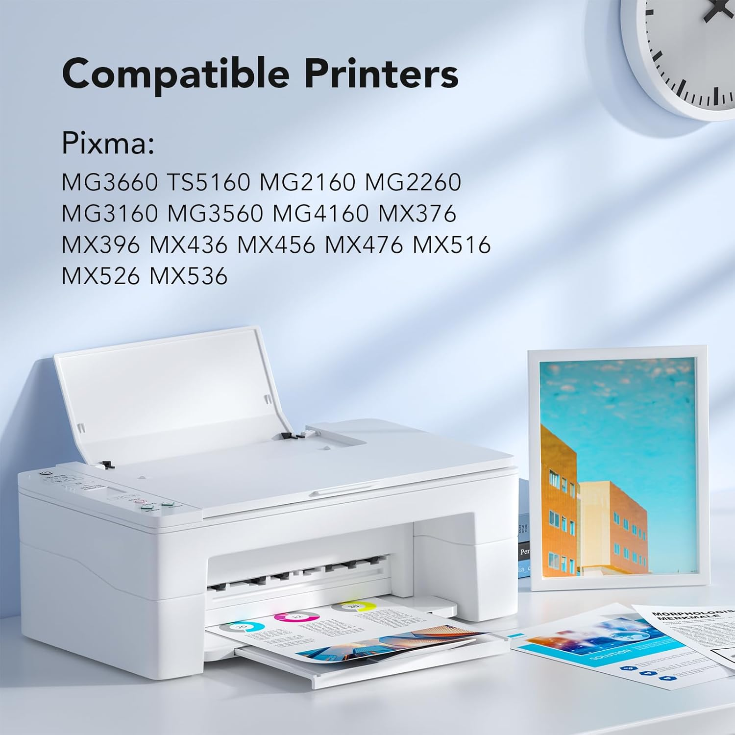 Colorfly Remanufactured 640 XL 641 XL Ink Cartridges Replacement for Canon 640XL 641XL Combo Pack Pg640Xl Black Cl641Xl Color Works for Pixma MG3660 TS5160 MG2260 MG2160 MG3160 (1 Black 1 Color) image number 1