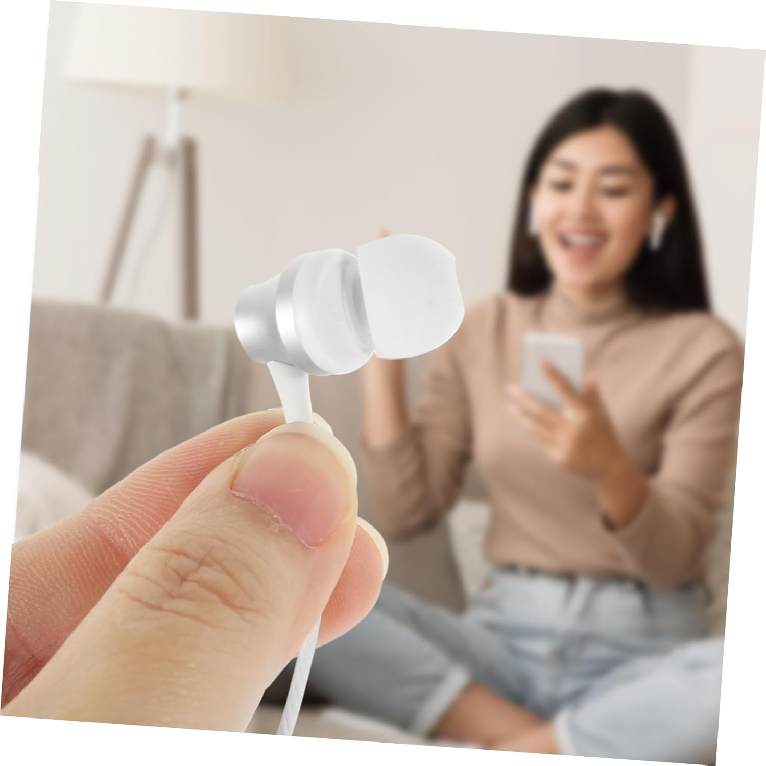 BELLIFFY In-Ear Earbuds 3.5Mm Wired Earphones with Volume Control for Phone Tablet Laptop Desktop, Universal Ear Headphones for Communication and Music Listening Random Color image number 4