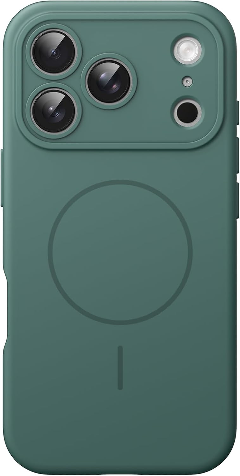 Jetech Magnetic Silicone Case for Iphone 17 Pro Max 6.9-Inch, Compatible with Magsafe, Silky Soft Touch, Shock Absorbing Phone Cover with Camera Lens Protection (Grey)