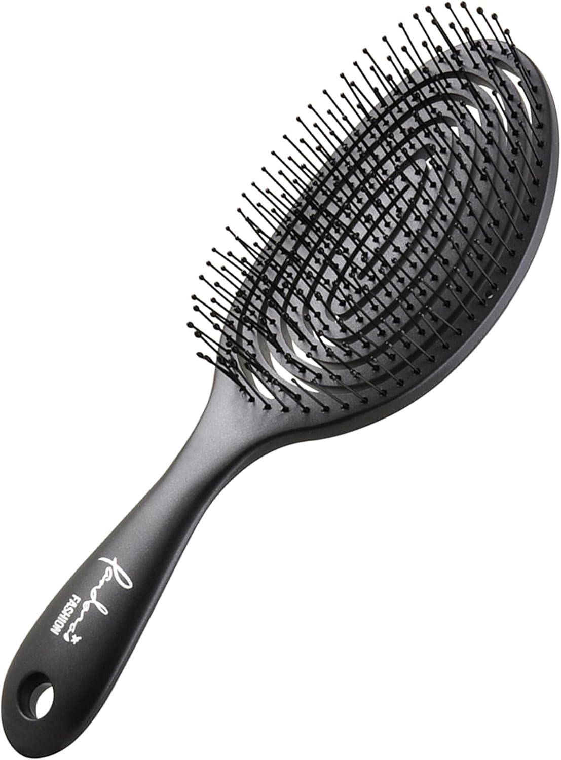 Kinugawa Company A8200BR Hair Brush 3D Detangle Cushion Scalp Massage Brush Spiral Brown Regular