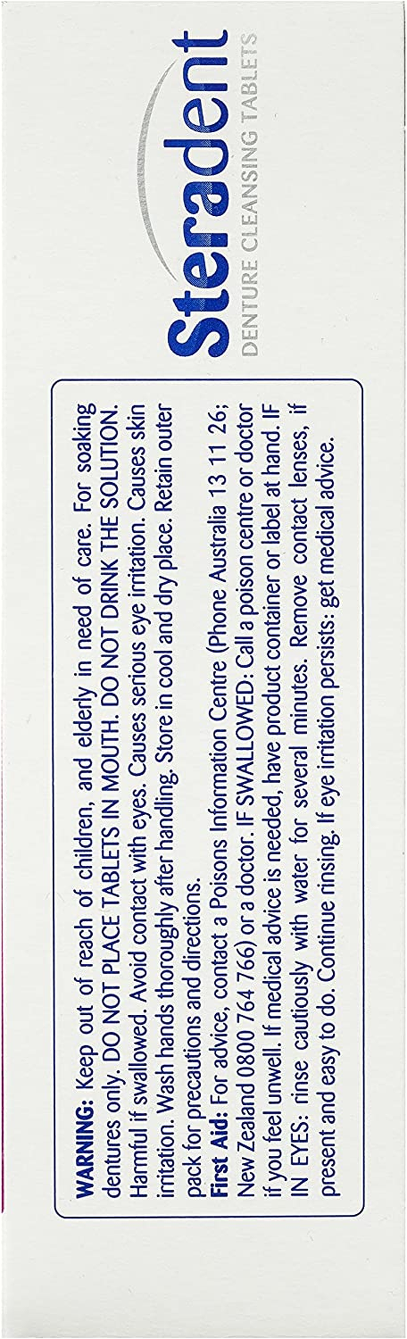 Steradent Denture Cleansing Tablets Arctic Tablets (Pack of 48) image number 1