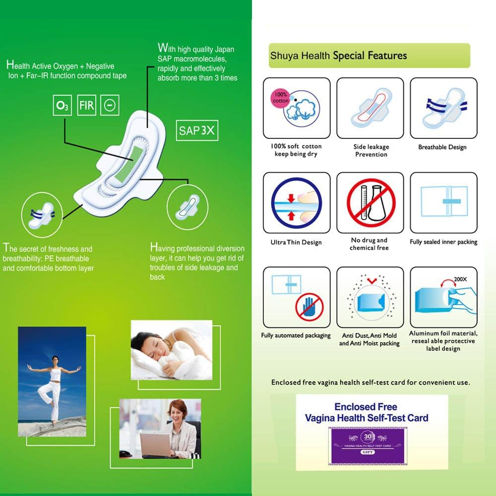 SHUYA Patented Anion Pantyliners Lightdays without Wings 155Mm, Mint Herbal Scented, 240Count(Pack of 8) image number 4