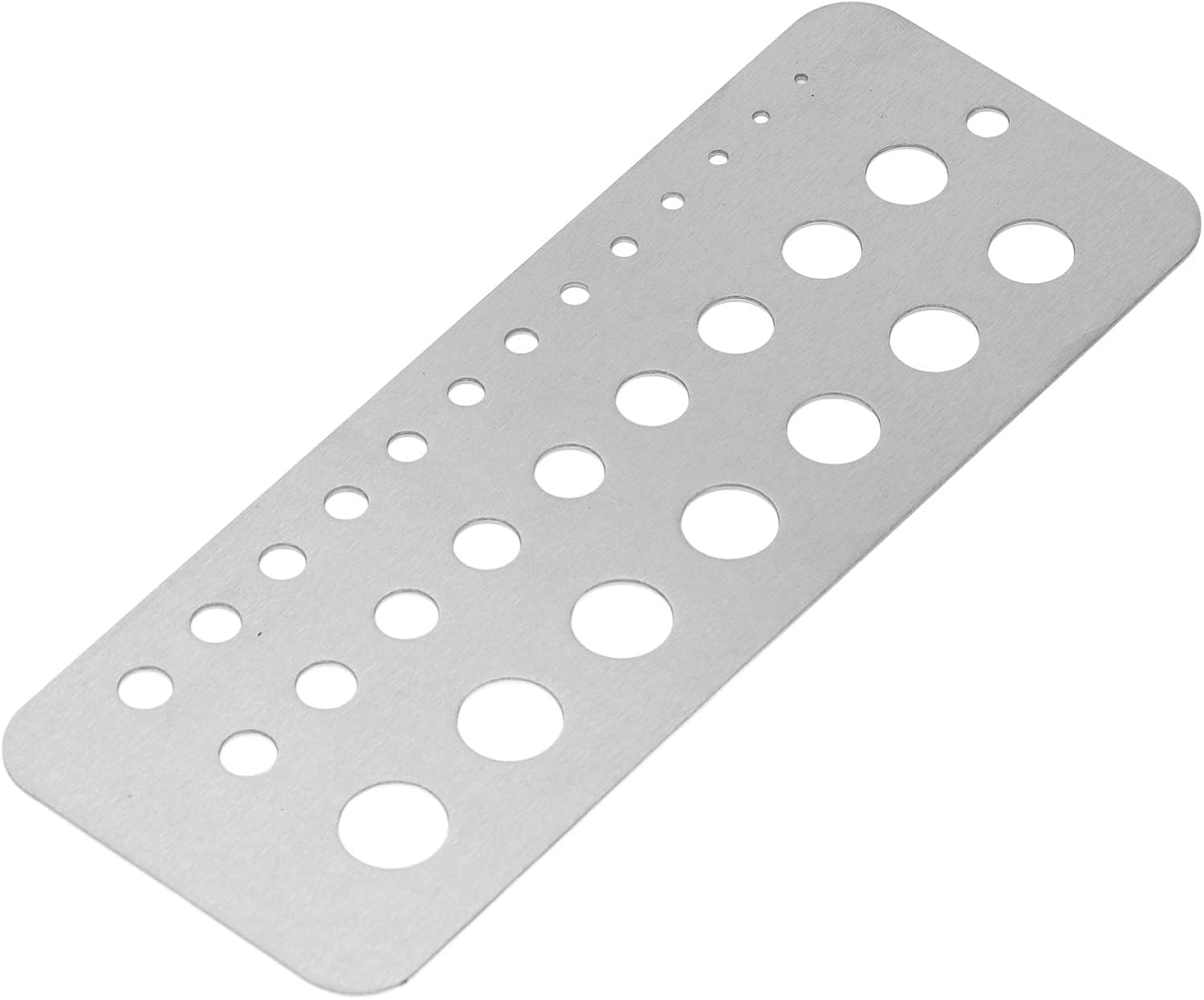 2 Pcs Drill Bit Gauge, 29 Hole Metric Imperial Stainless Steel Drill Bit Size Checker Plate Measuring Tool, 1/16-1/2In Index Metal Drill Size Tool for Mechanics image number 5