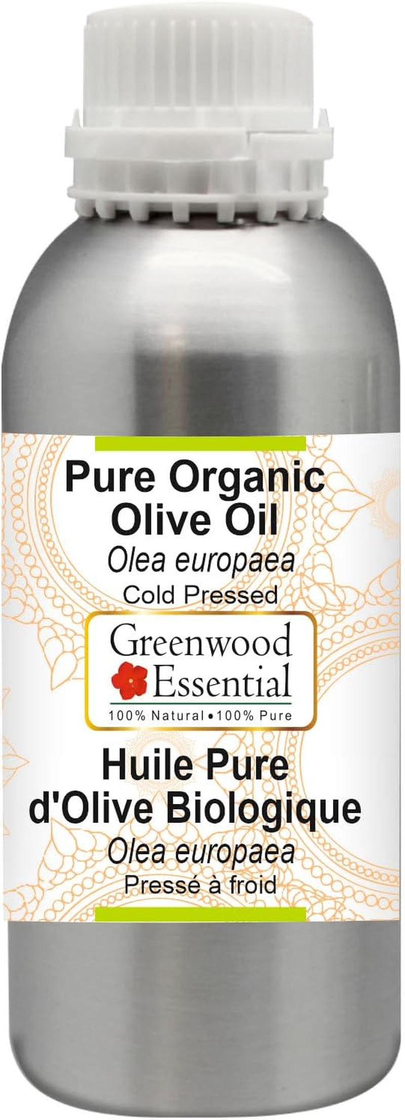 Greenwood Essential Pure Olive Oil (Olea Europaea) Cold Pressed 300Ml (10 Oz) image number 3