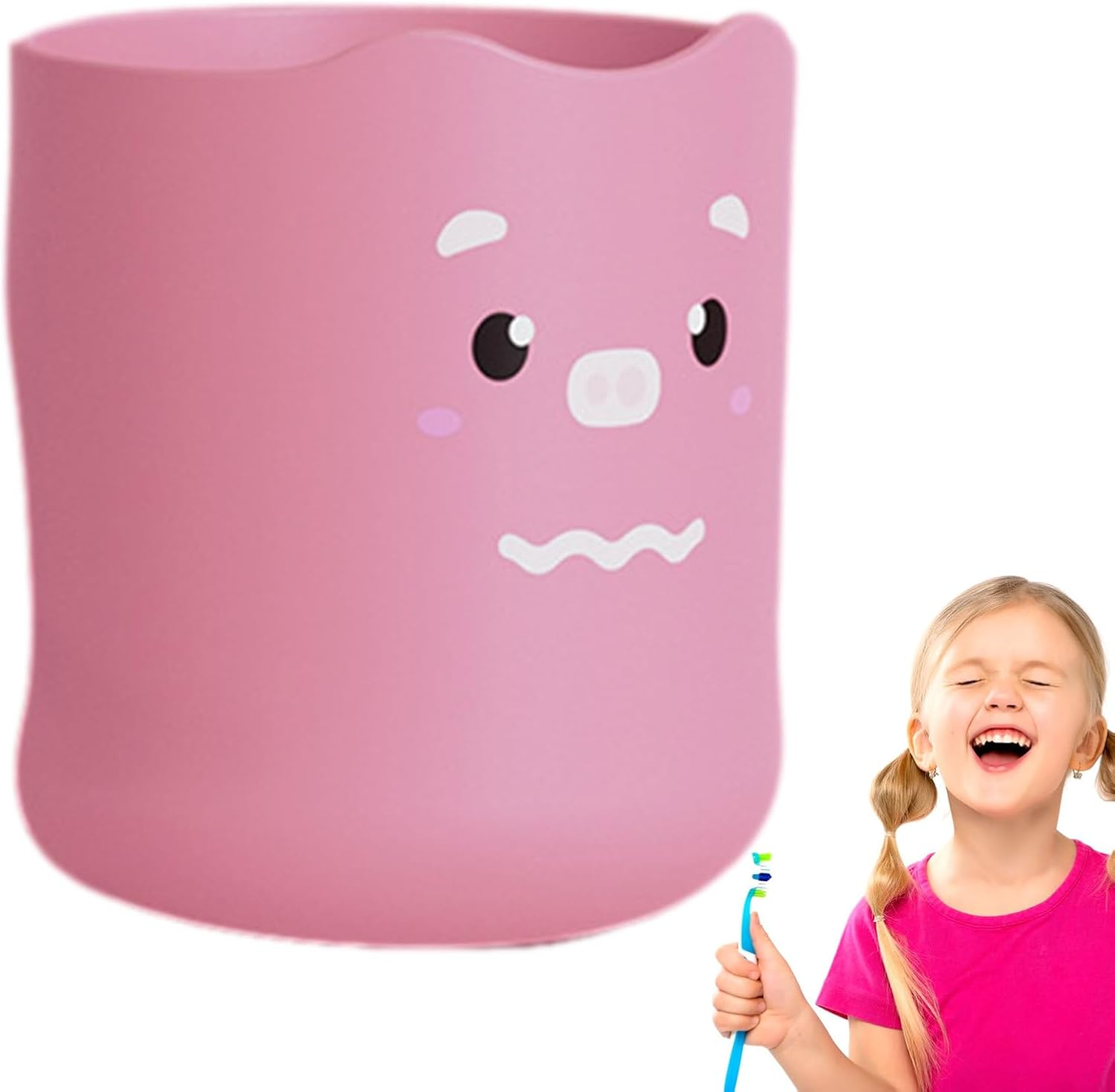 Generic Kids Mouthwash Cups - 300Ml Bathroom Toothbrush Cup Kids Cartoon - Adorable Bathroom Cup, Smooth Kids Cup for Boys, Girls, Toothbrush
