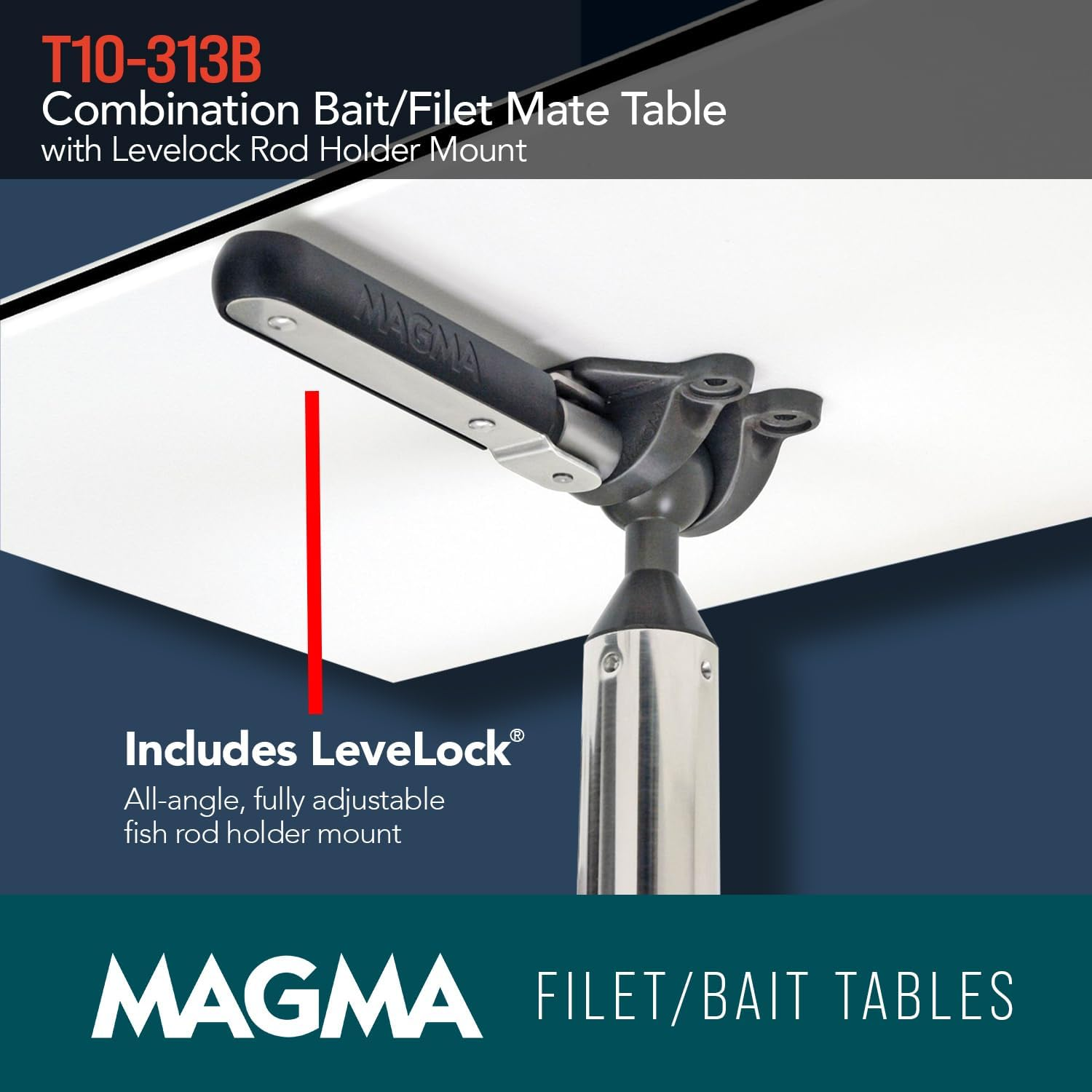 Magma Products Combination Bait/Filet Mate and Levelock Rod Holder Mount image number 5