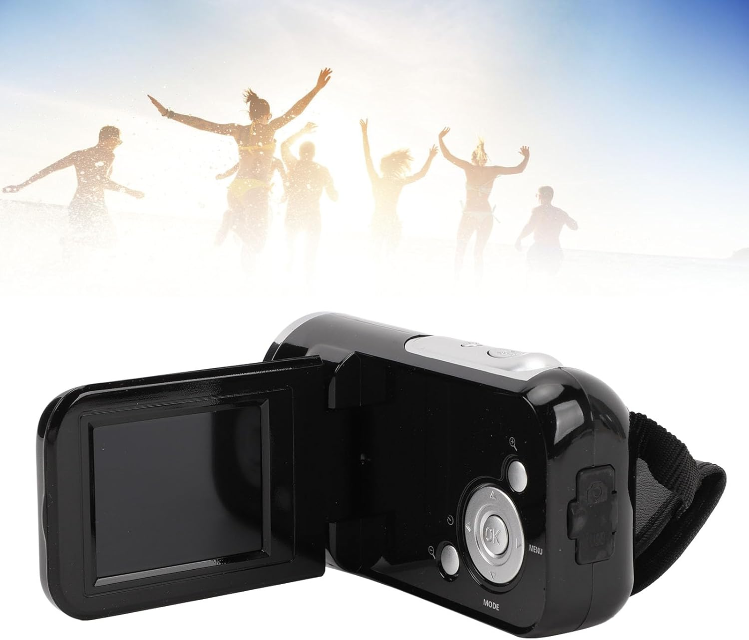 Video Camera Camcorder, 16MP 1080P 16X Digital Zoom Digital Camera Recorder with 2 Inch Screen, anti Shake Vlogging Camera for Travel Photography image number 2