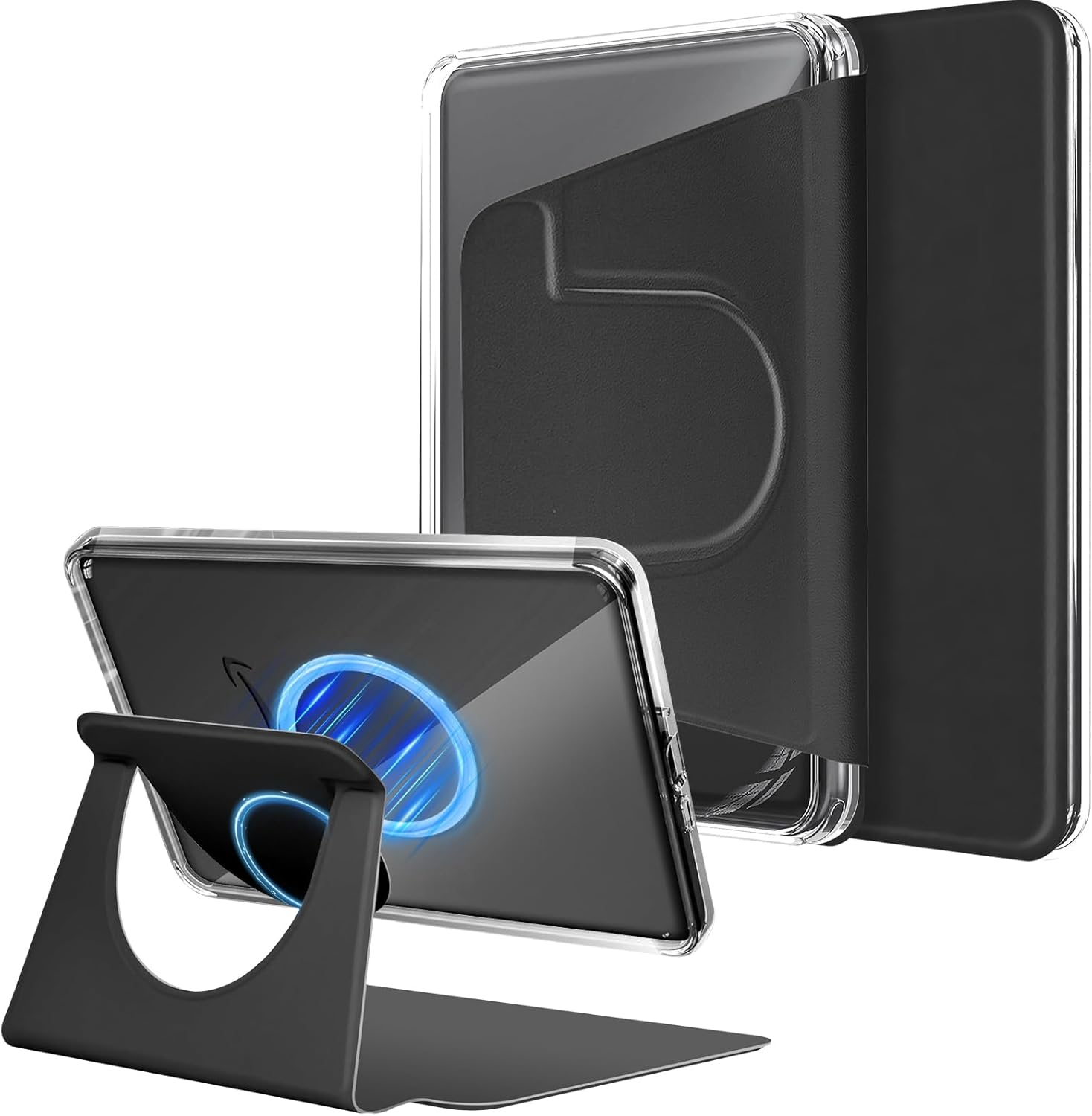 T Tersely Magnetic Case for All-New Kindle 11Th Generation 2024/2022 Release, 6 Inch, Stand Cover with Magnetic Clear Case for Popsockets Grips, Auto Wake/Sleep, Compatible with Magsafe, Purple