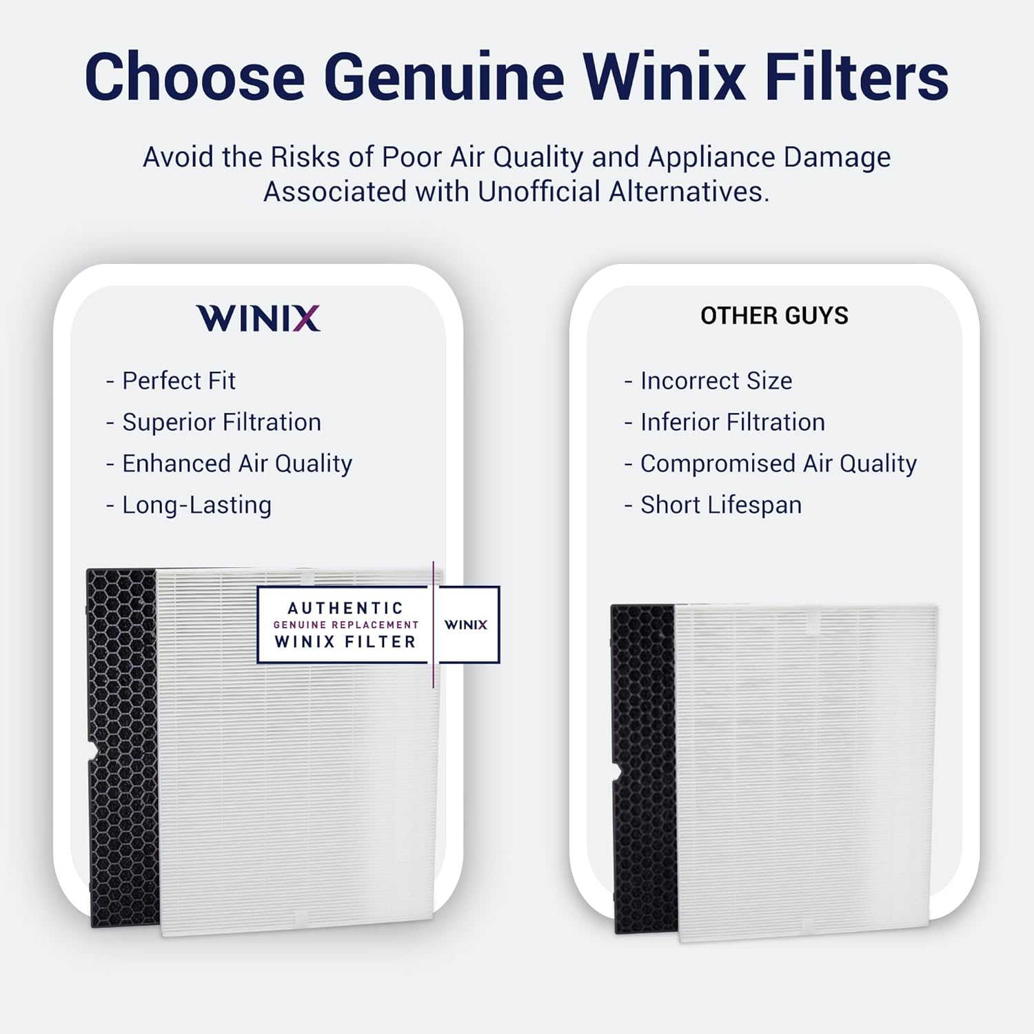 Winix 1712-0093-00 Air Purifier Replacement Filter T, for HR900, White image number 4