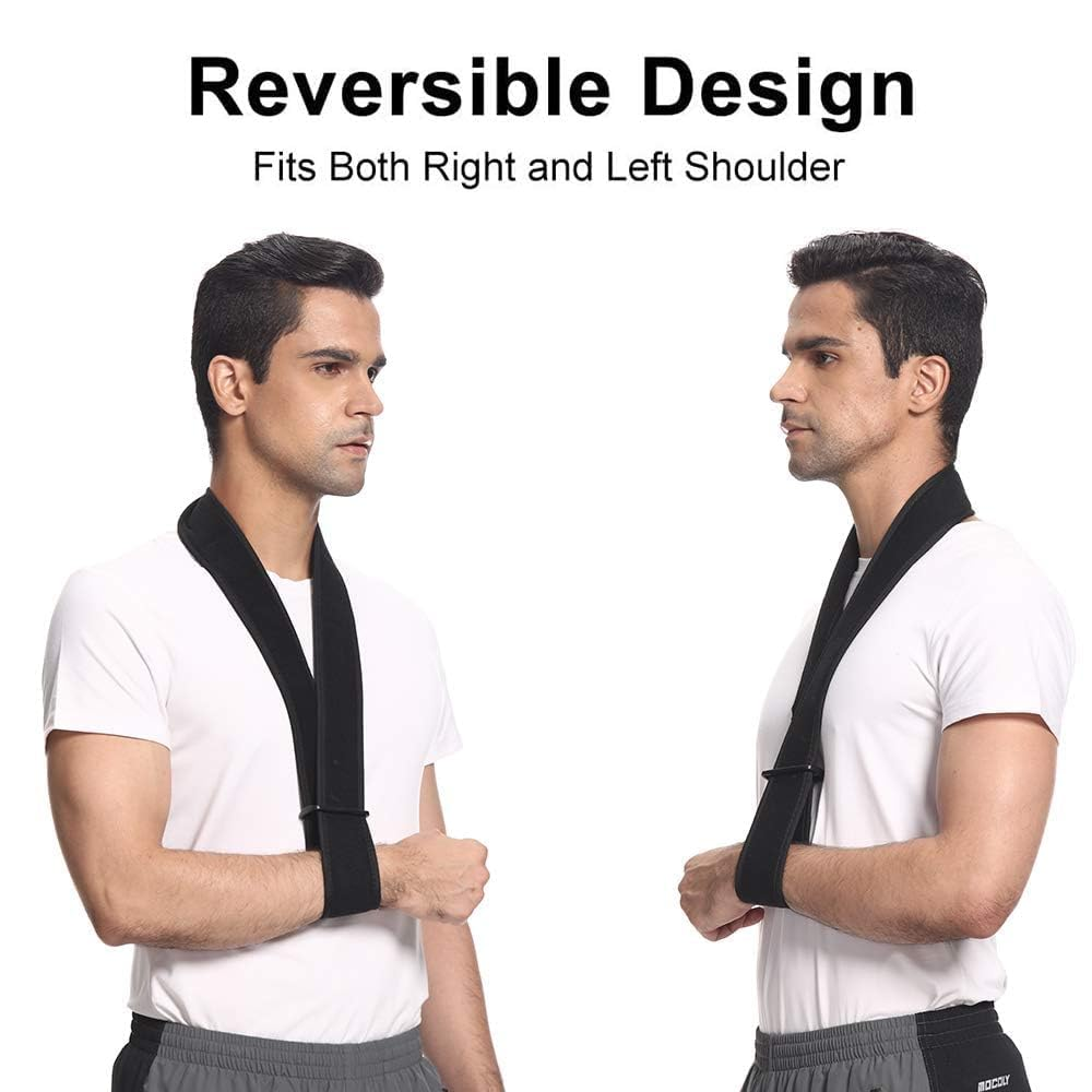 Arm Sling, Lightweight Adjustable Neck Support Collar Immobilizer Simple Arm Sling Breathable Shoulder Support for Men Women