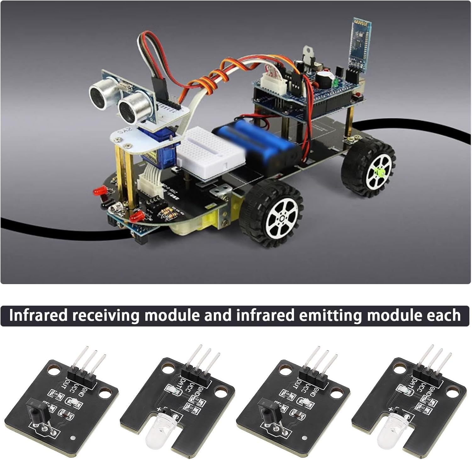 Be in Your Mind 5 Sets 5V Digital 38Khz IR Receiver Sensor Module with IR Transmitter Sensor Module Kit Compatible with 51/AVR/ARM Platforms image number 6