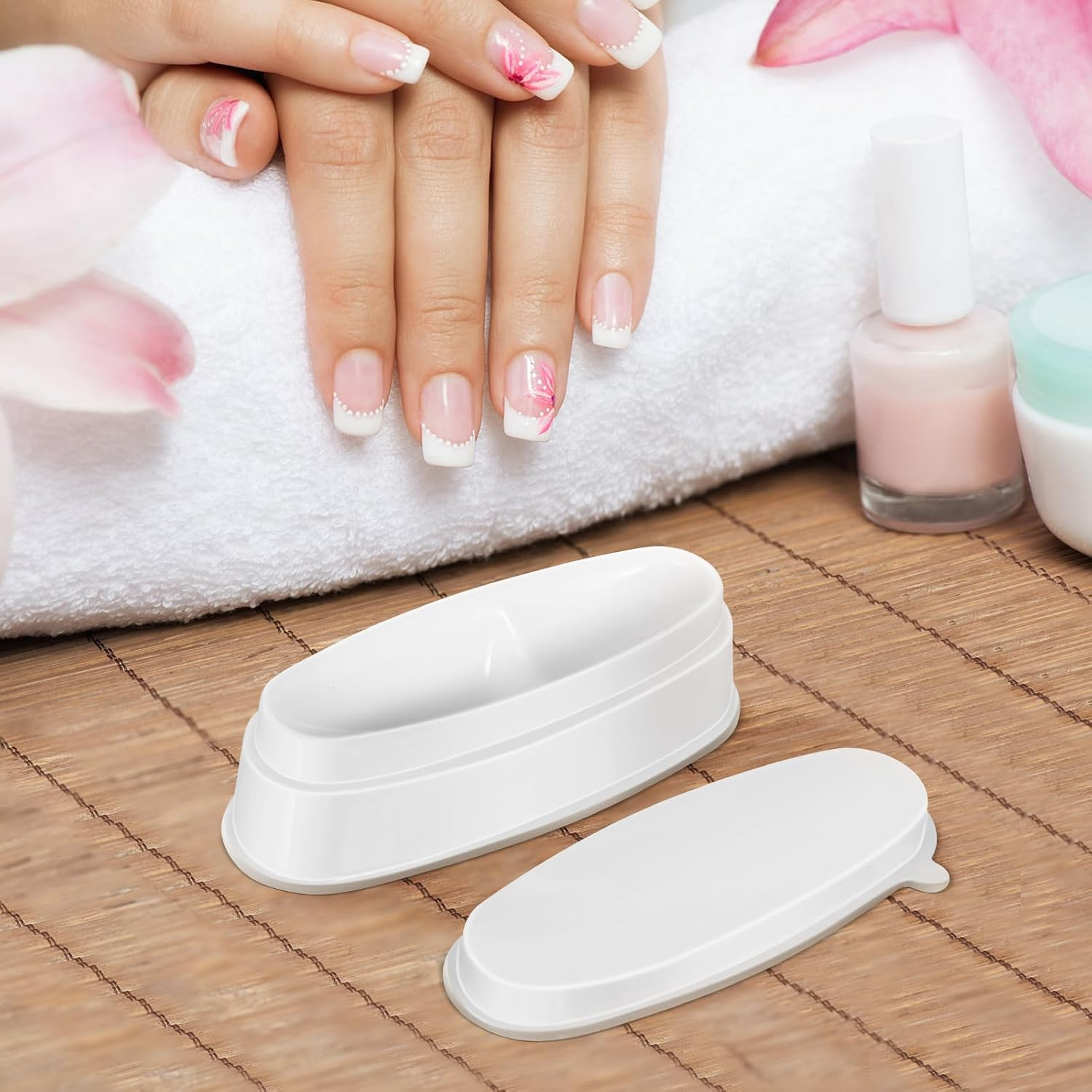 DOITOOL 3Pcs Nail Dip Powder Trays Set Plastic French Tip Nail Dipping Boxes for Manicure image number 3