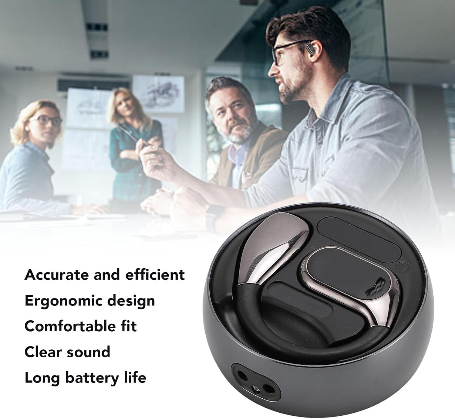 Xiuganpo Language Translator, Ergonomic Music -Rausch -Redau Supports 133 Language Entrance Translator Ohrphones for Companies image number 6