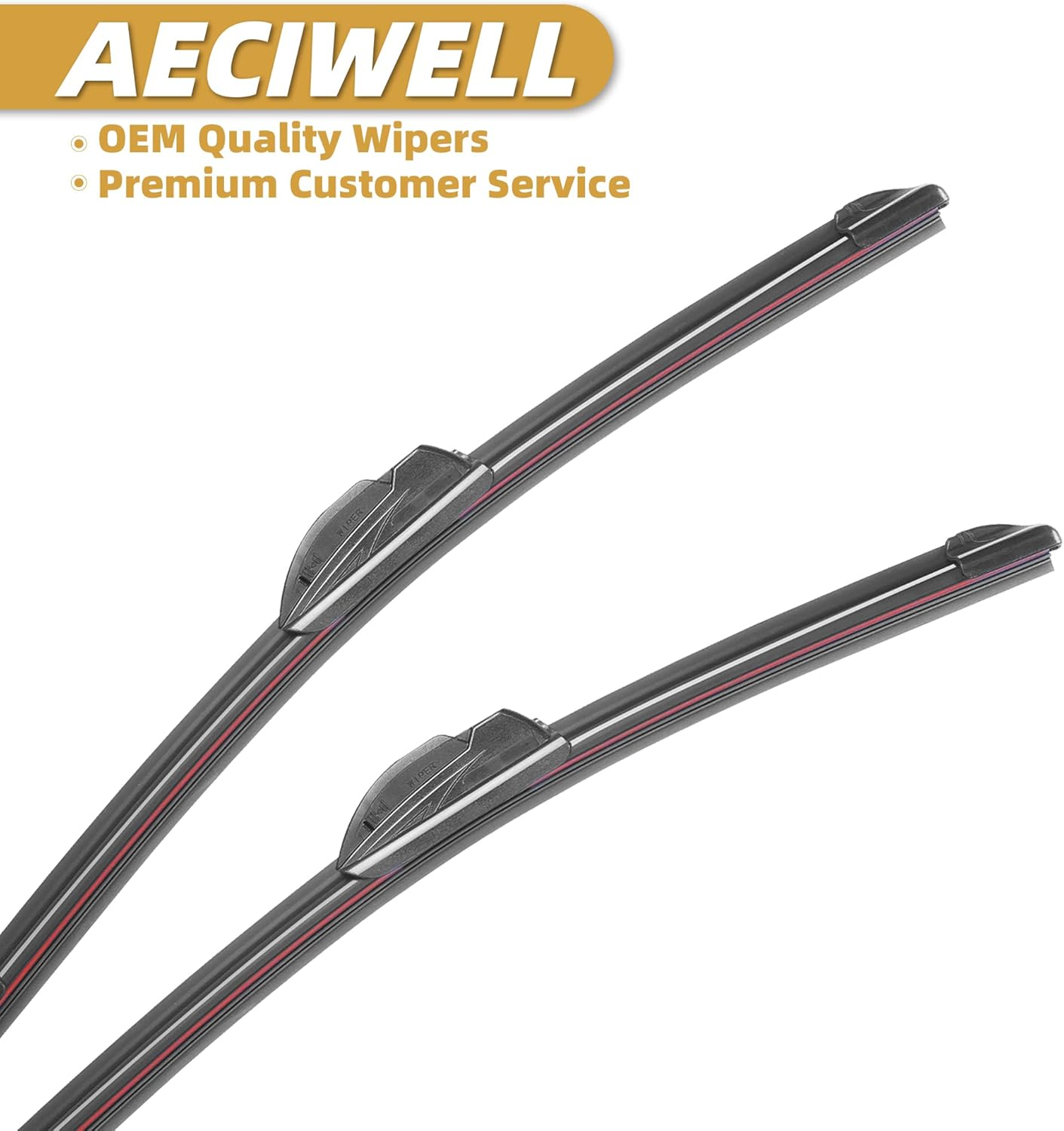 Windshield Wiper 26"+18"+14" Replacement for 2014-2022 Jeep Cherokee Original Equipment Windshield Wiper Blades (Pack of 3) U/J Hook image number 2