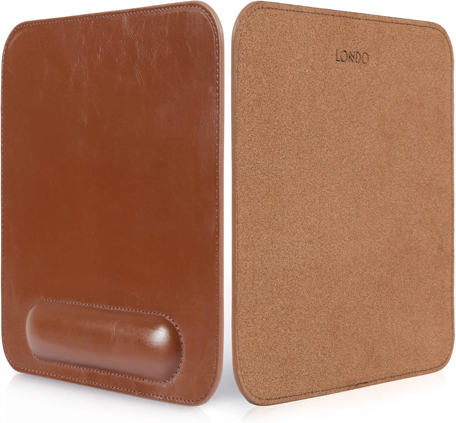 Londo Leather Mousepad with Wrist Rest (Light Brown) image number 6