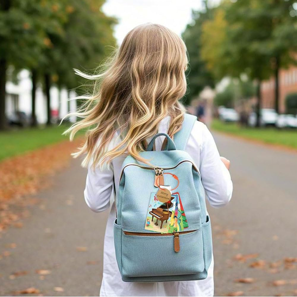 Yoto Card Holder on Ring with 200 Adhesive Tabs, 15 Card Rings and 15 Blank Wood Labels Portable Kids Travel Storage Organizer for Holiday Learning Cards, School Supplies and Accessories image number 1