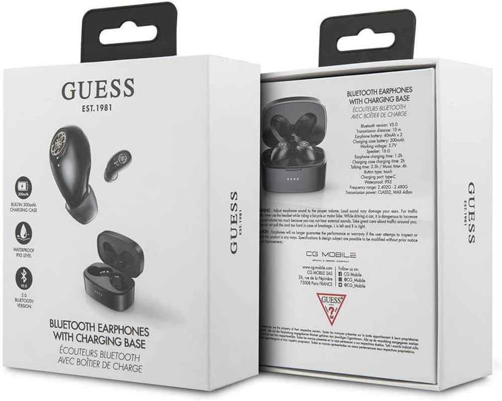 Guess GUTWSJL4GBK Bluetooth Stereo Headset 5.0 Black