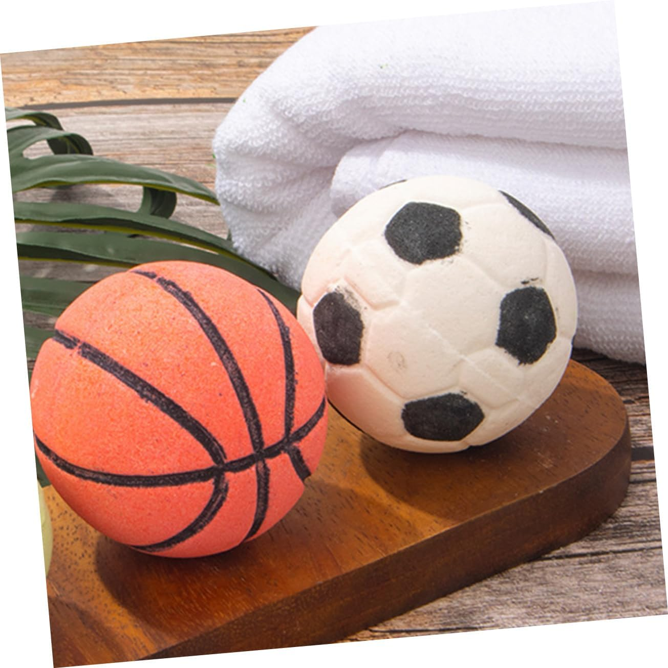 Ipetboom 2Pcs Cute Football Bath Salt Bomb Bath Household Bathing Skin-Friendly image number 1