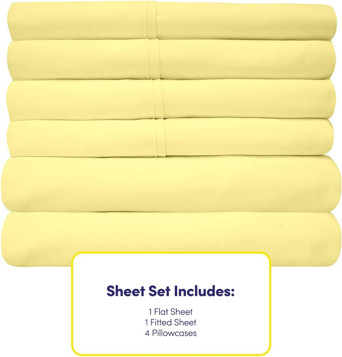 6 Piece 1500 Thread Count Deep Pocket Bed Sheet Set - 2 Extra Pillow Cases, Great Value image number 5