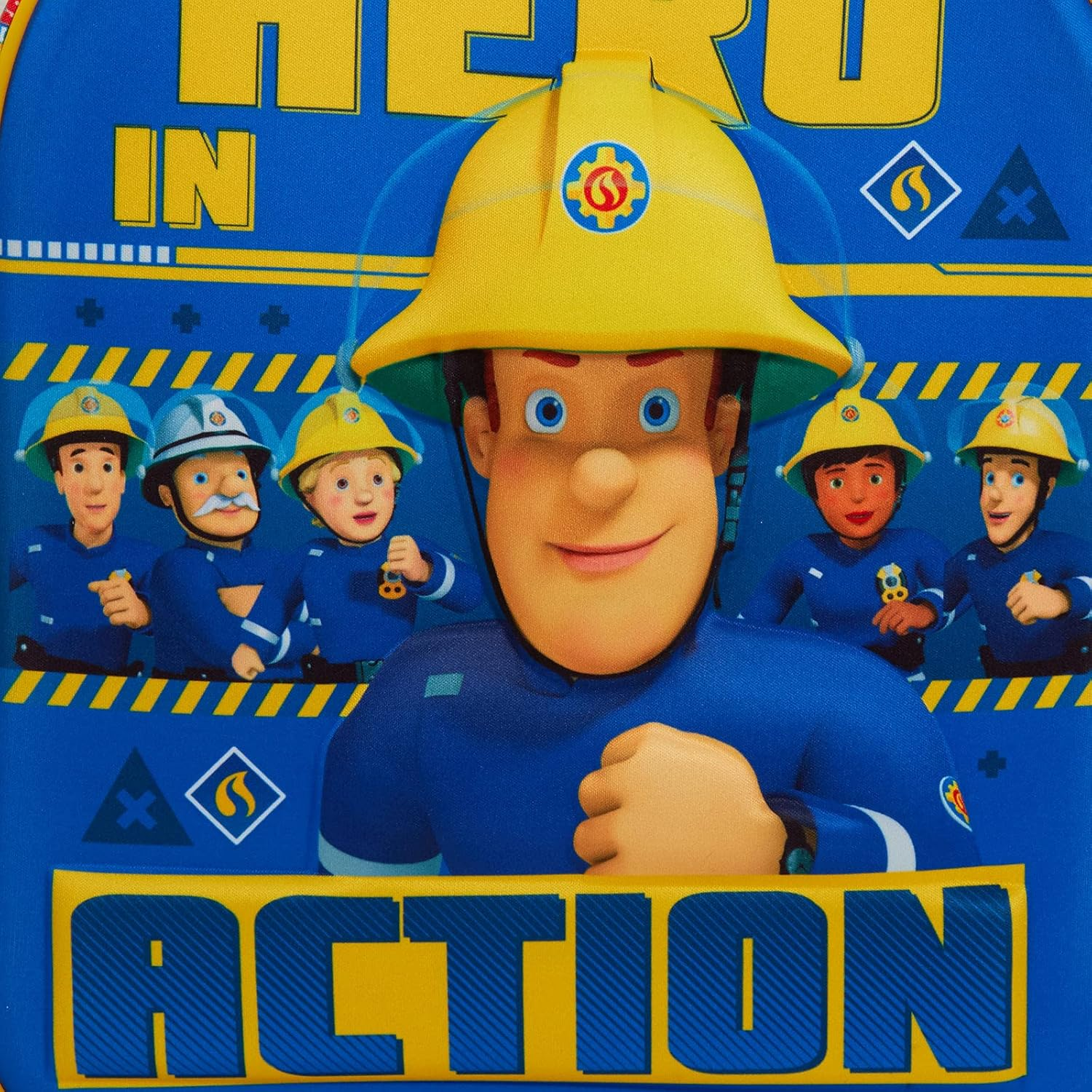 Fireman Sam Bag Boys Backpack for School Kids Firefighter Sports Rucksack School Lunch Bag with Printed Straps image number 3