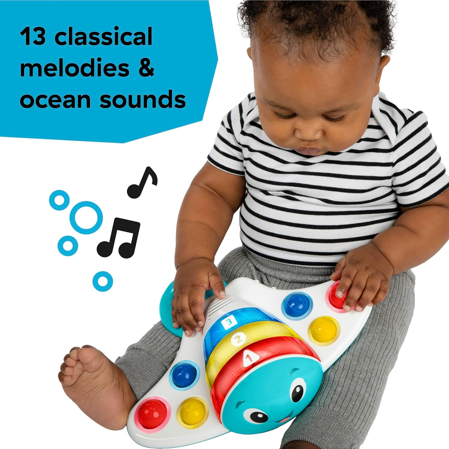 Baby Einstein Ocean Explorers Pop & Explore Stingray Popper Toy, Ages 6 Months and Up image number 1