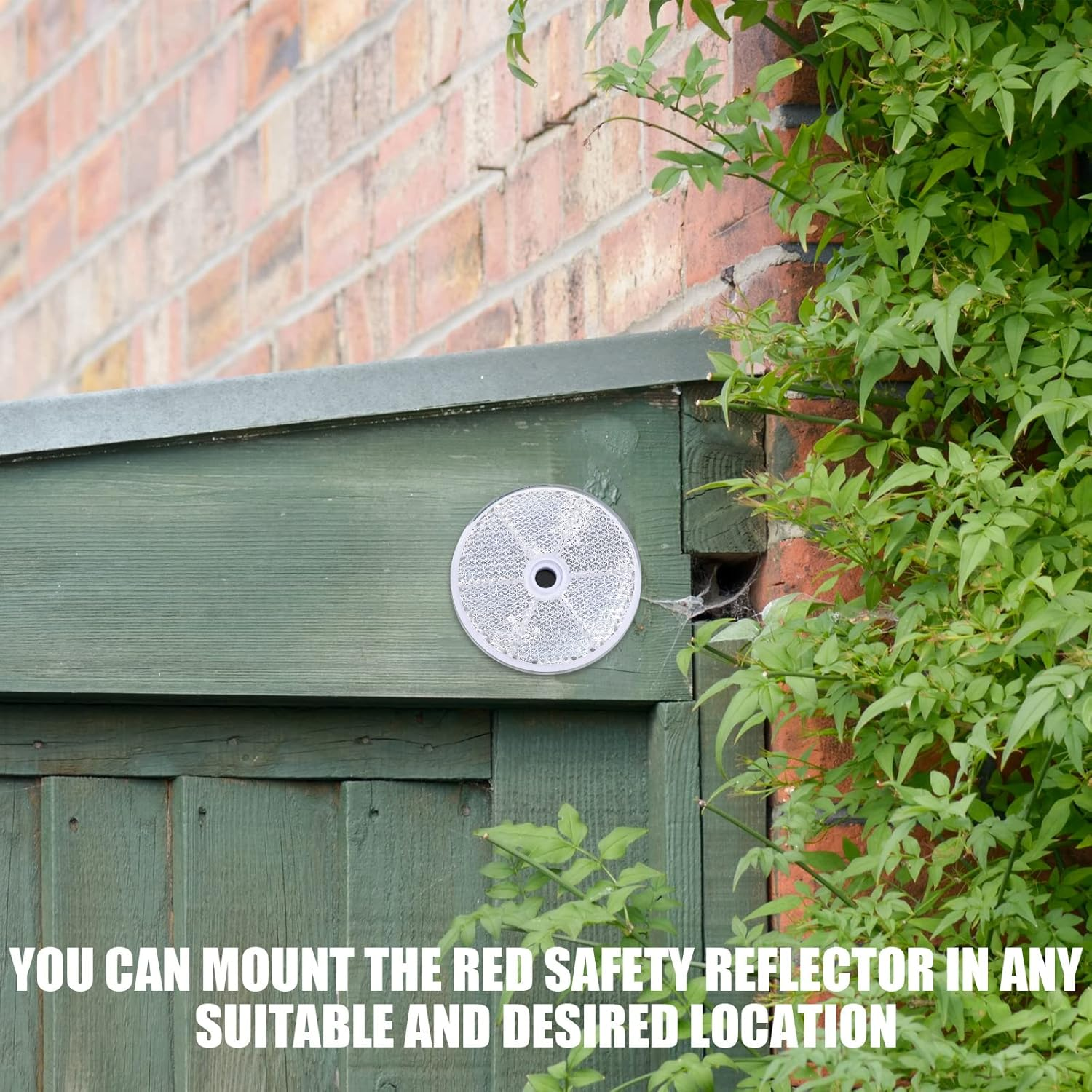 Kingdder 16 Pack Front round Reflector for Driveway Fence Gate Posts Trailers Safety Reflectors with Center Mounting Holes Automobiles Boats Mailboxes(White) - Yellow Green image number 7