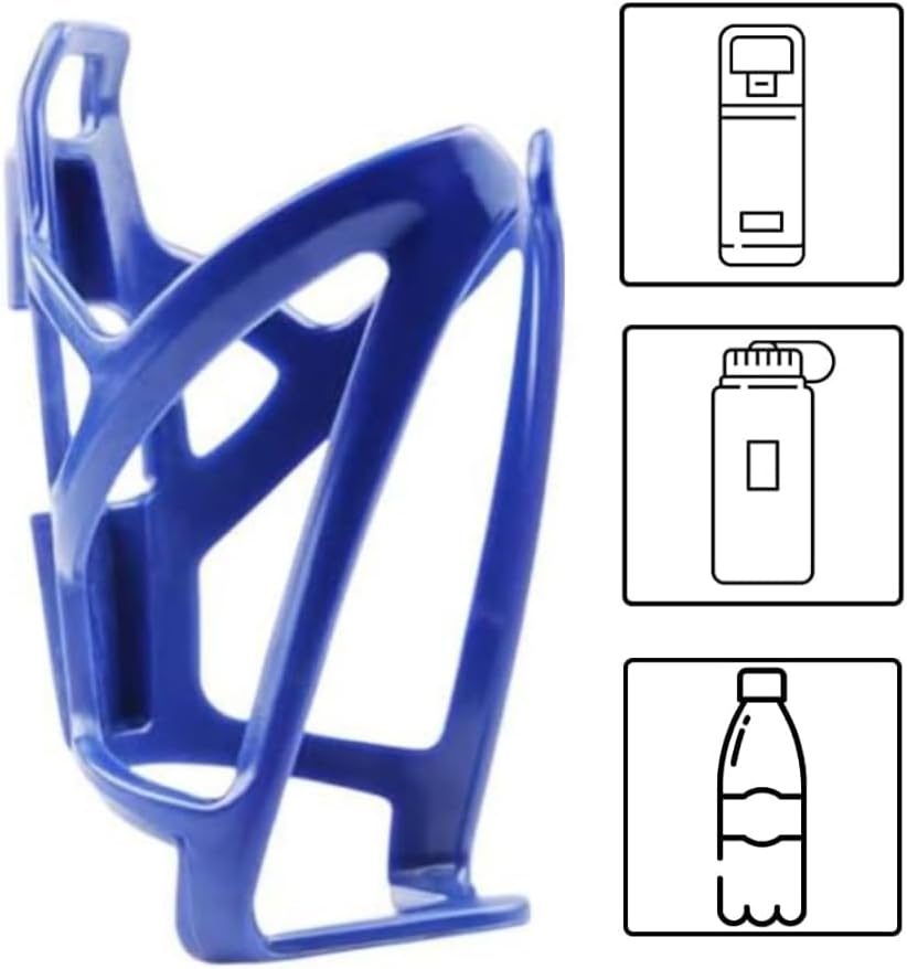 GYWHOOFT 2 Pcs Sports Bike Water Bottle Cage,Bike Water Bottle Holder,Cycling Bottle Cage Ultralight Plastic Durable Cup Holder for Road MTB Bicycle(Blue) image number 2
