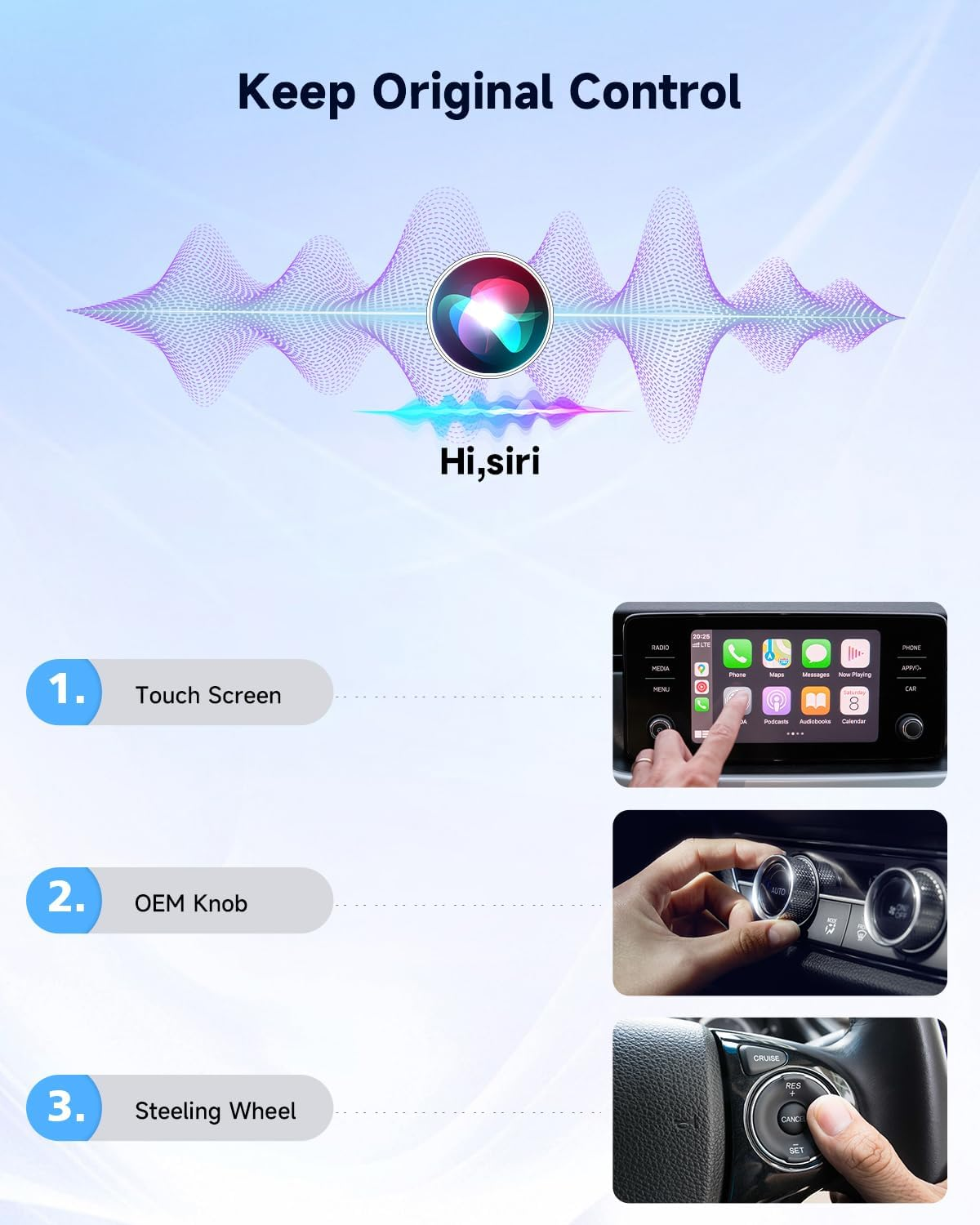 Spedal Wireless Carplay Adapter for Factory Wired Carplay &ndash; Plug & Play, Auto Reconnect, Mini Metal Design with USB-A & USB-C Cables &ndash; Compatible with Iphone 6+ and Cars from 2016+ (Silver) image number 5