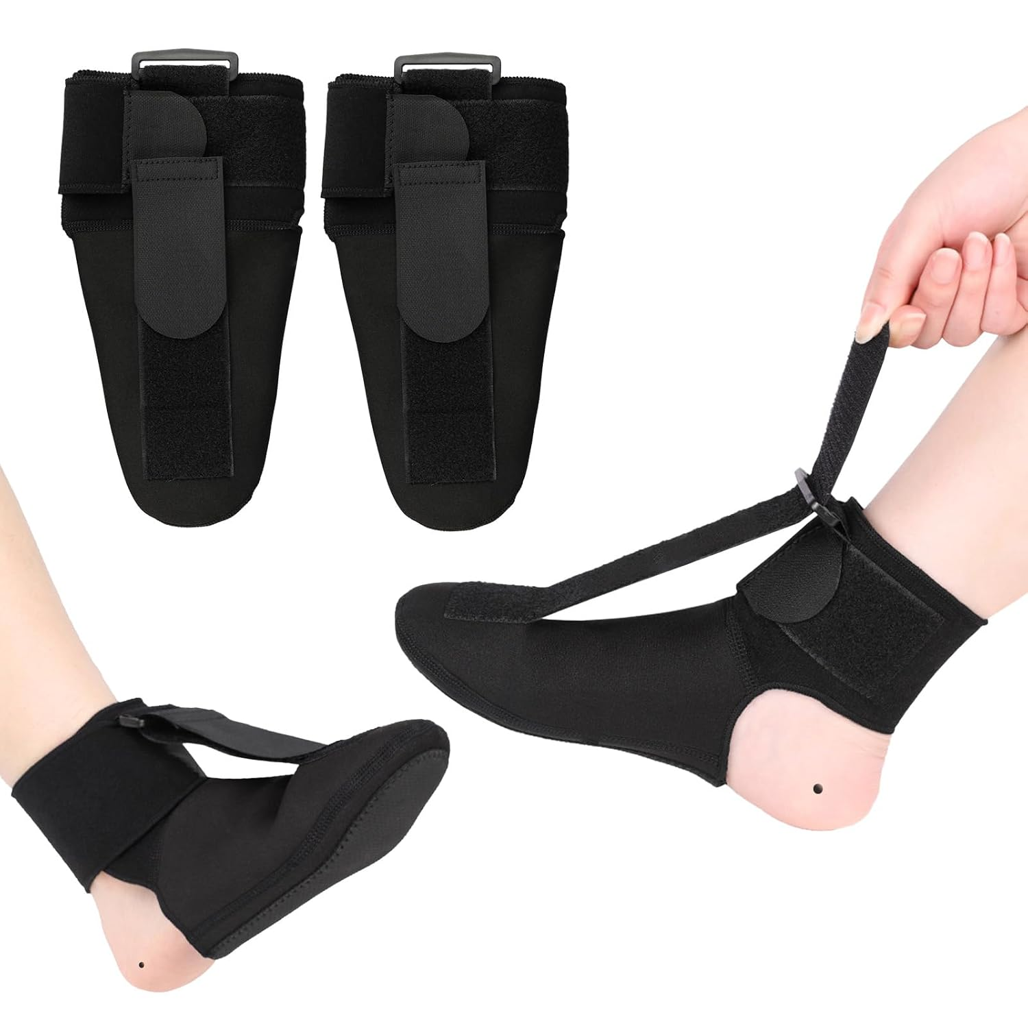 Plantar Fasciitis Night Splint Sock, Foot Support for Achilles Tendonitis Drop Foot, Stretching Foot Brace for Pain Relief, Corrective Ankle Orthosis for Foot Alignment image number 1
