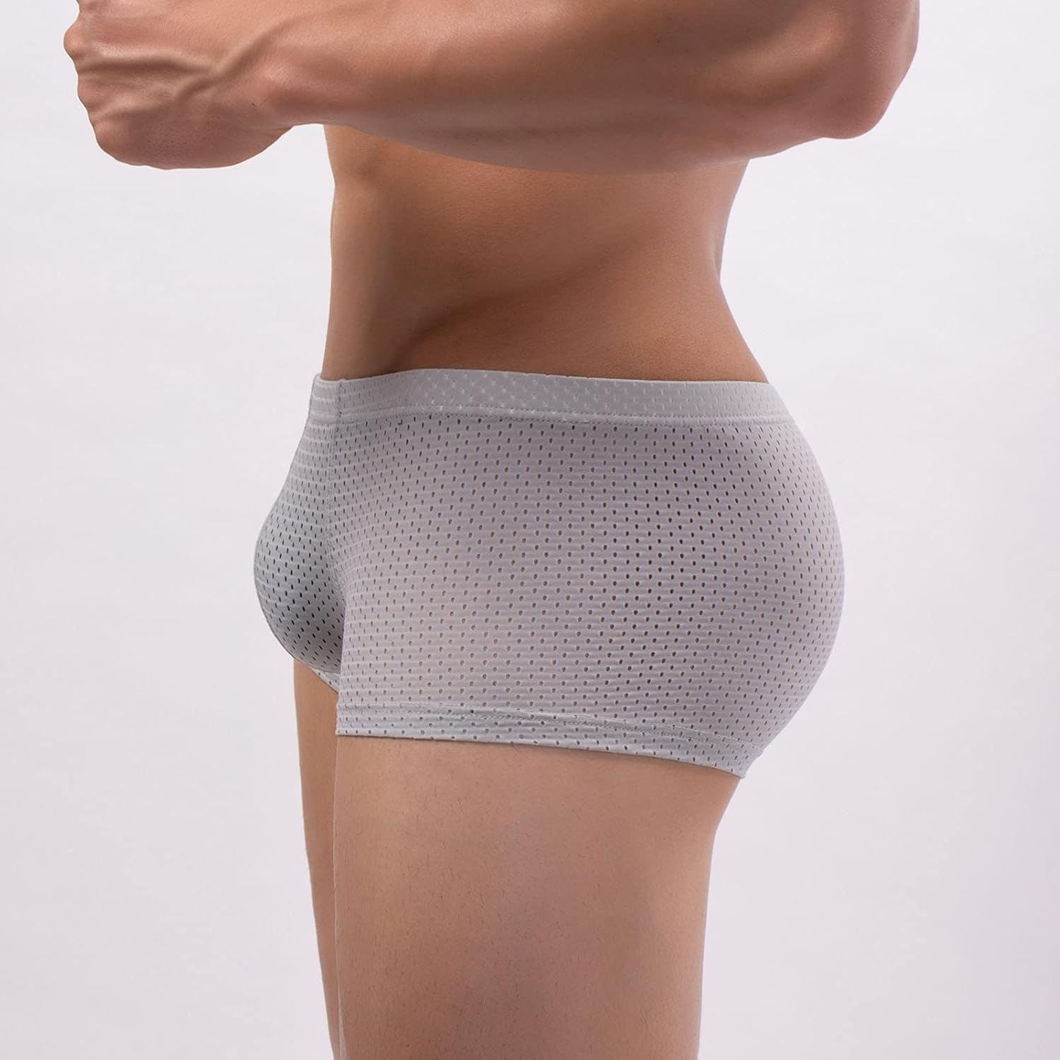 Future Savages Breathable Underwear Pants Fashionable Sports Casual Sports Boxers with Close Fitting Mens Underwear Shorts (Grey-C, XL) image number 4