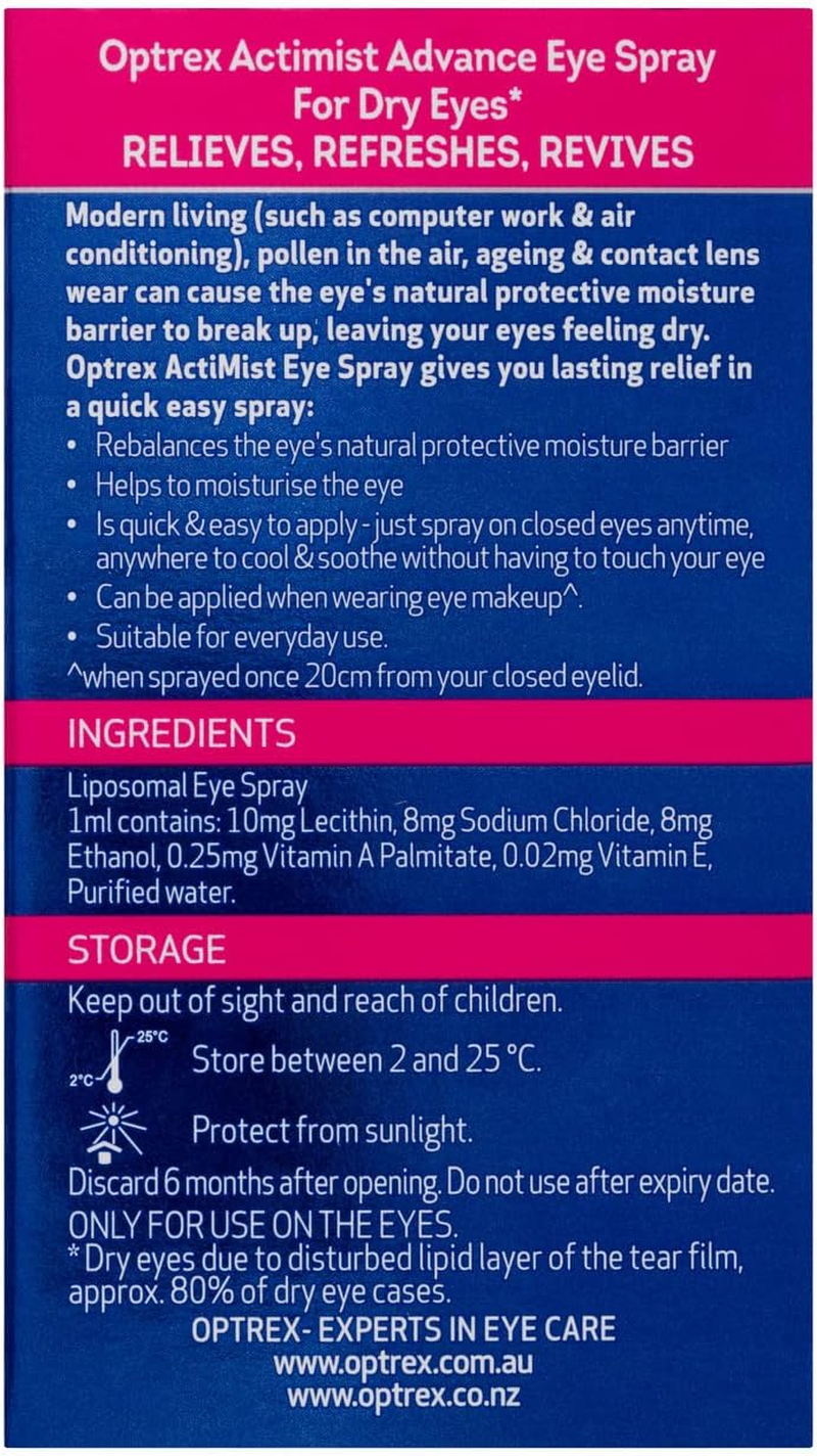 Optrex Actimist Advance Preservative Free Dry Eyes Spray 10 Ml image number 5