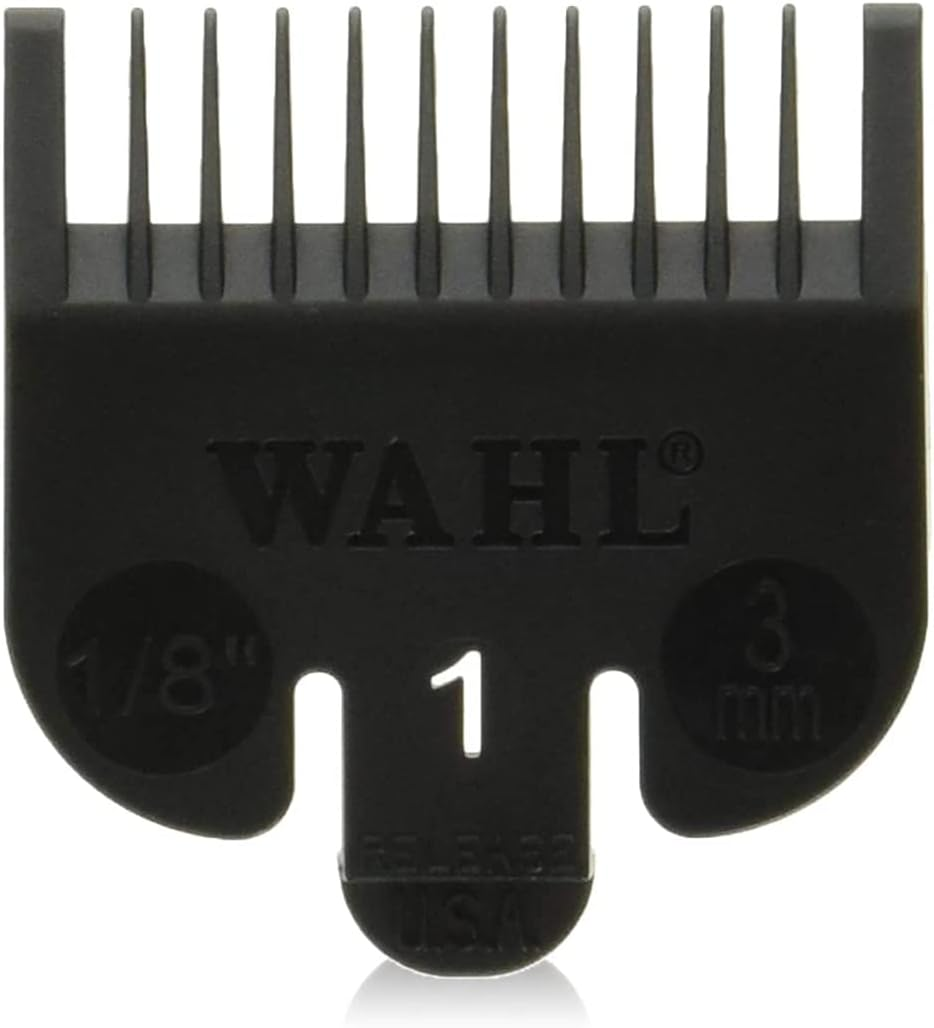 Wahl Professional 1/8 Inch Comb for Men'S Hair, Black, Plastic, Men'S Grooming, Hair Comb image number 2
