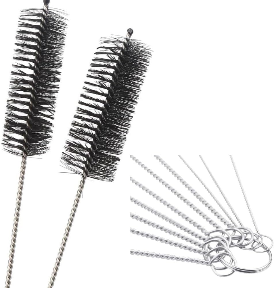 Cleaning Brushes 10 Variable Sizes, Reusable Straw & Bottle Brushes, Small Pipe Cleaner, Black image number 2