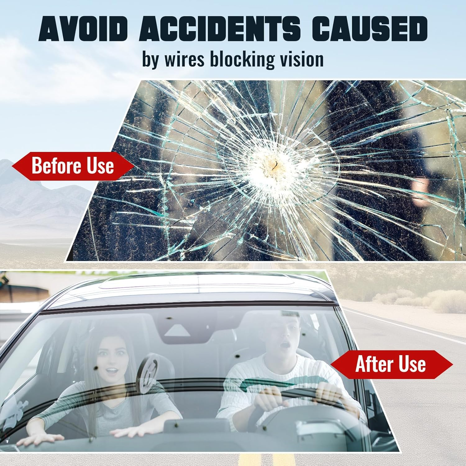 Saysurey 2 Pcs Car Wire Hider Two-Light Switch Kit Total 6.56 Ft Car Concealed Wire Cover for Roof Light Bar with Adhesive Backing for Hide Roof Rack Light Bar image number 1