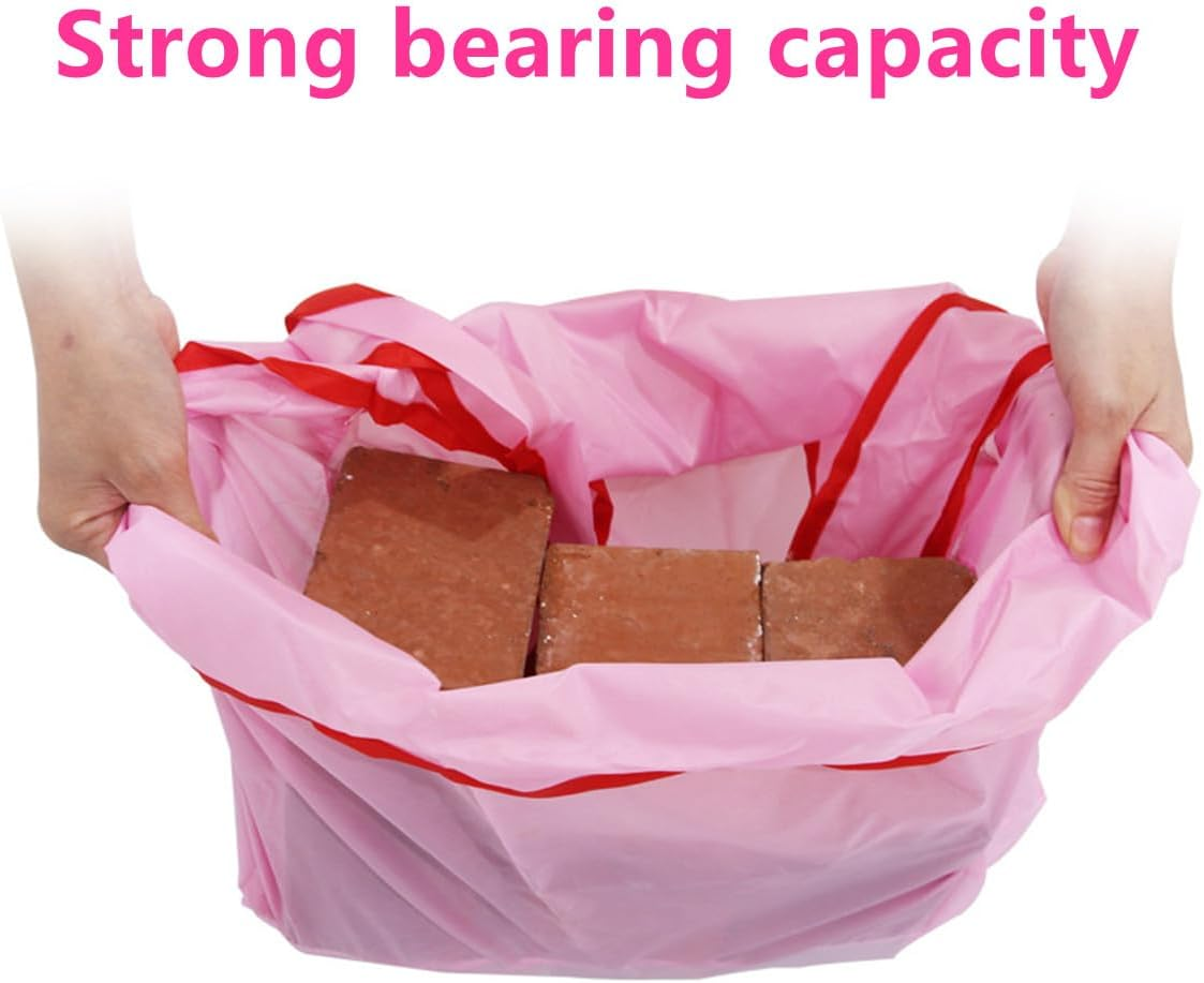 Laundry Apron with Bag, Unstooped Waterproof Laundry Apron with Large Pocket,For Drying Clothes, Sorting Dry Clothes(Pink)