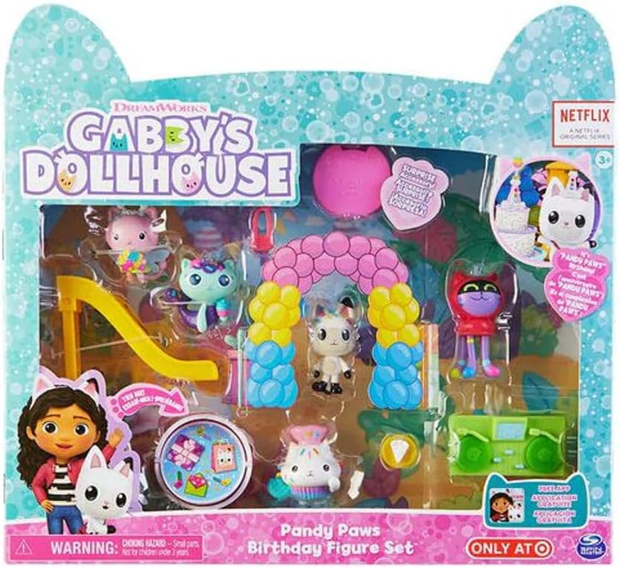 Gabby'S Dollhouse Pandy Paws' Birthday Figure Set