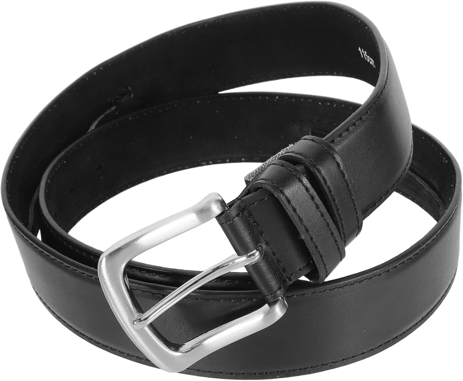 EXHUMKY Mens Pu Money Belt Zipper Pocket, Anti-Theft Hidden Money Pouch Waist Wallet for Business Travel, Black 115Cm Security Waist Belt for Travel Accessories image number 2