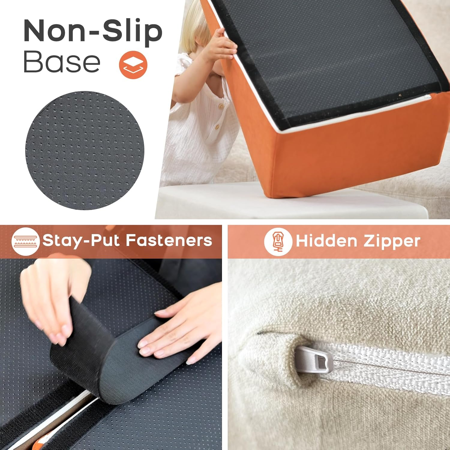 Banasuper Kids Climbing Foam Blocks Playset - 7 Piece Toddler Climbing Toys, Indoor Gross Motor Development Montessori Gross Motor Toy for Babies & Toddlers (Colorful) image number 6