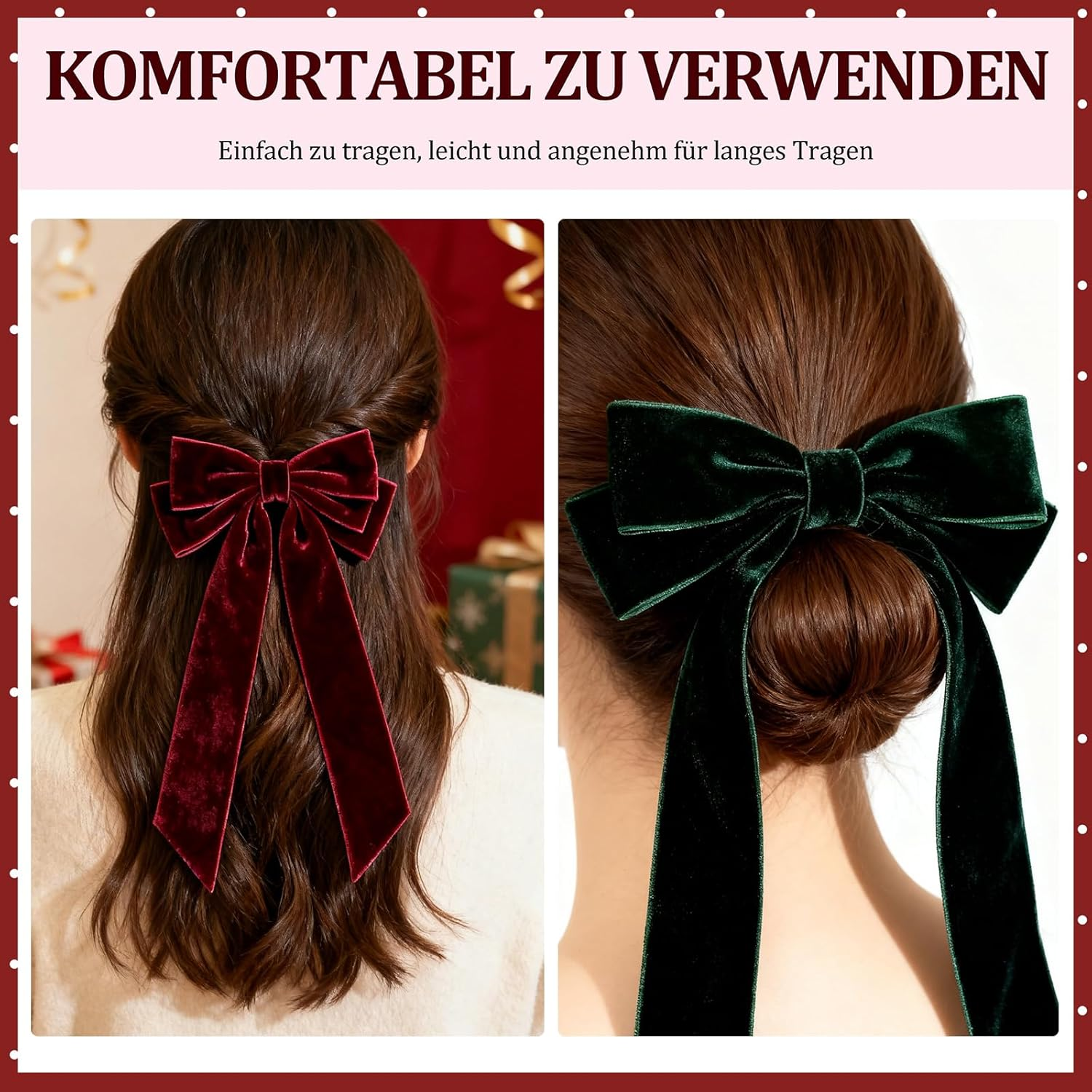 Hudiejiefashi Bow Hair Clip Velvet Hair Bow Clips, French Hair Clips with Large Bow Hair Accessories for Women Beauty image number 4