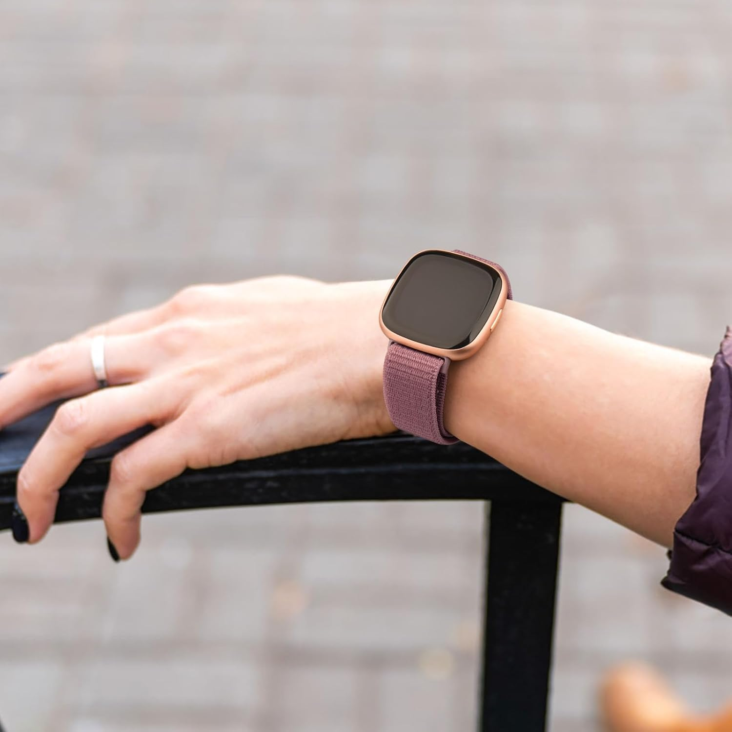 Nylon Bands for Fitbit Versa 4 Bands&Fitbit Versa 3 Bands, Fitbit Sense 2 Bands&Fitbit Sense Bands Women/Men, Soft Adjustable Breathable Solo Loop Braided Replacement Straps