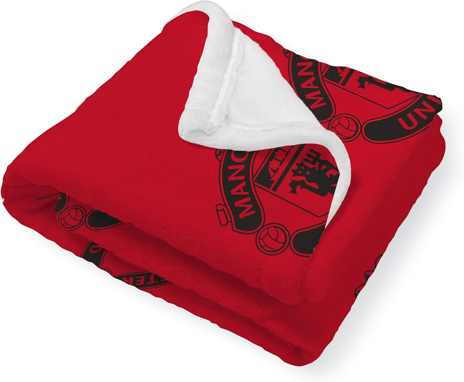 Manchester United FC Character World Official Fleece Blanket | Super Soft Warm Throw with Sherpa Reverse, Football Team Design | Perfect for Home, Bedroom, Sleepovers & Camping | Size 120 X 150Cm image number 3