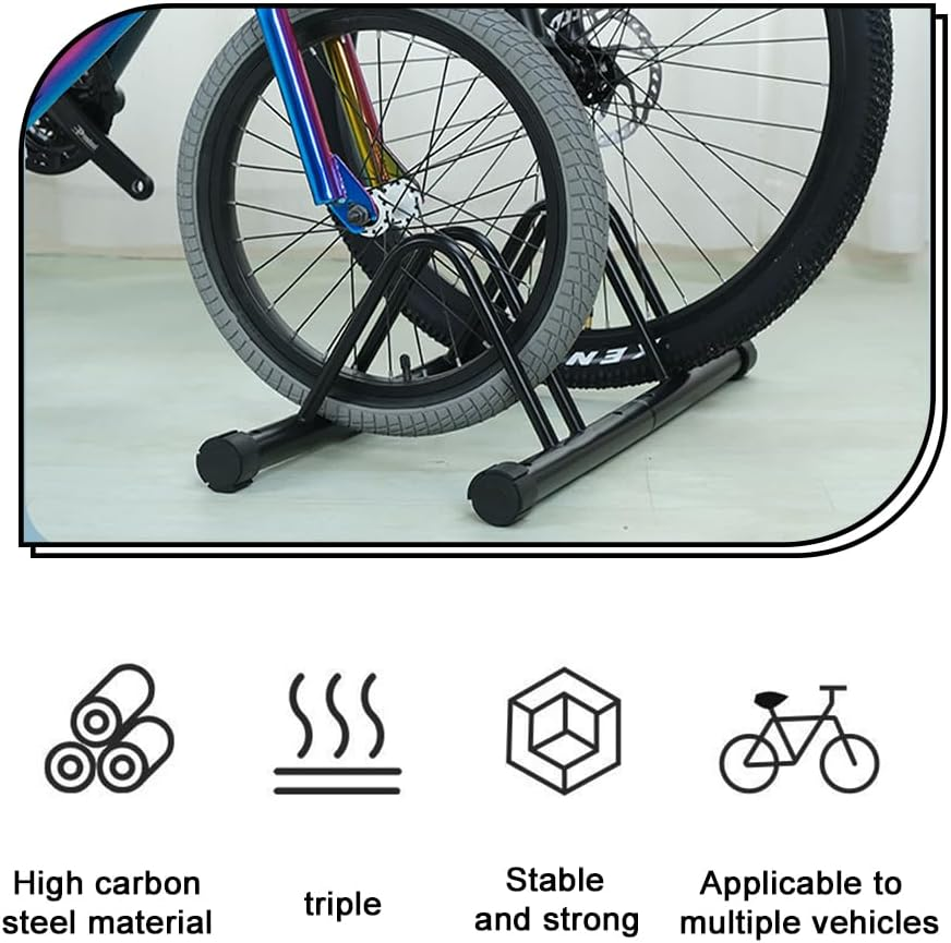 Bike Racks,Ground Parking Rack,Bicycle Display Bezel,Detachable Frame,Metal Rack, for Mountain Bike and Road Bike Indoor Garage Storage - for 2 Bikes image number 5
